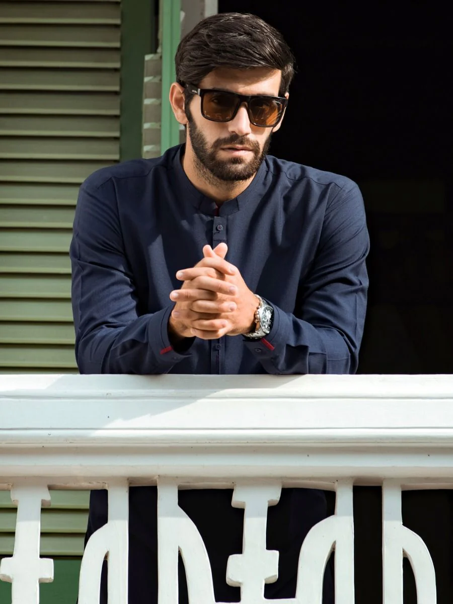 NAVY BLUE KAMEEZ SHALWAR | AL-KS-US-2727/AM-917D - Image 6