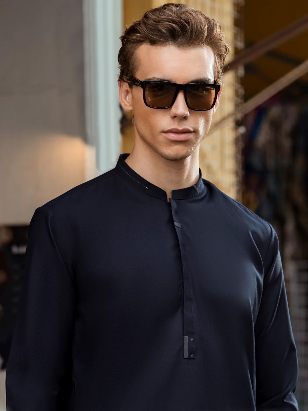 BLACK VISCOSE KAMEEZ SHALWAR | AL-KS-US-2728/AM-5032D - Image 3