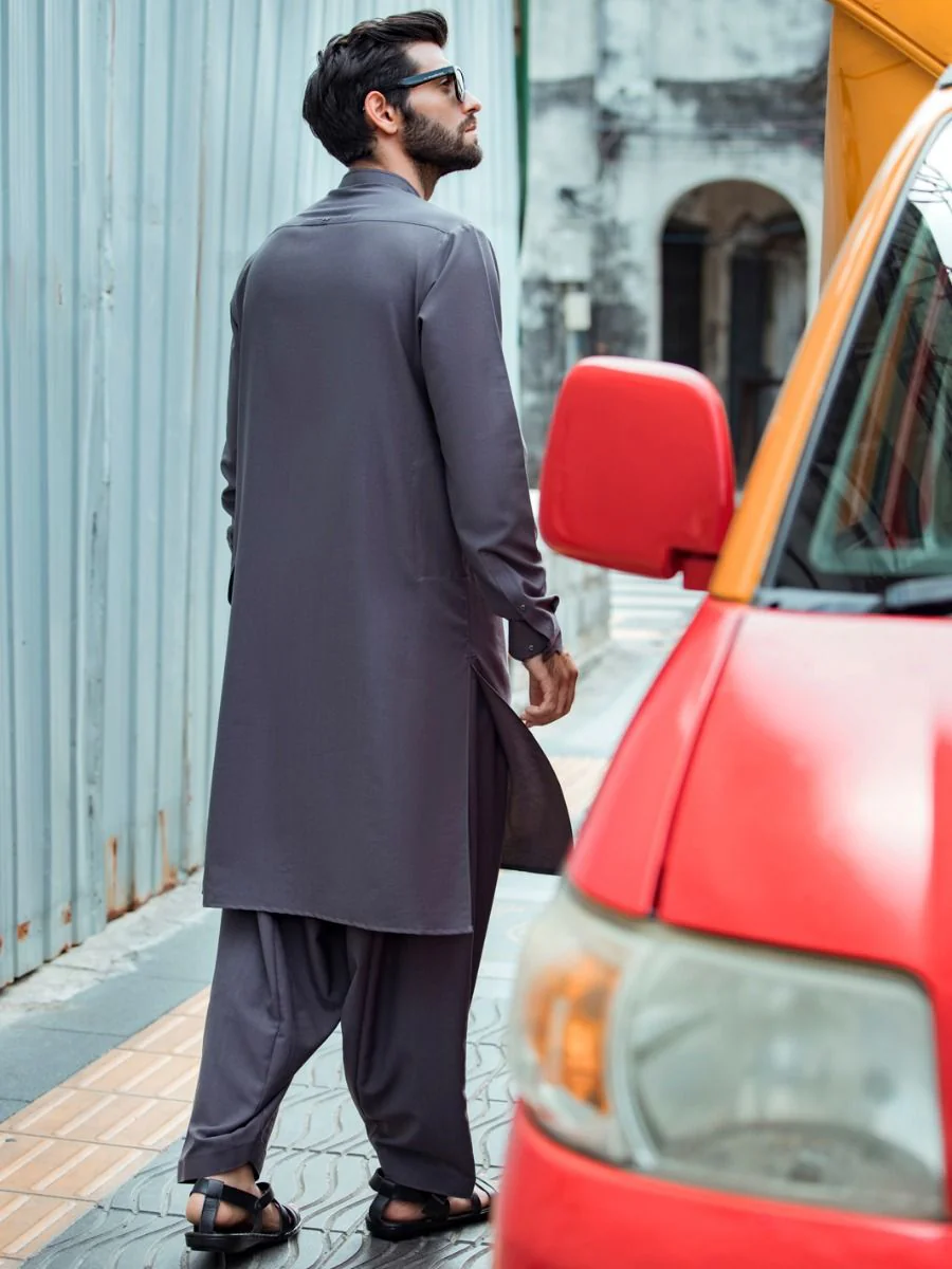 GREY KAMEEZ SHALWAR | AL-KS-US-2730/AM-917B - Image 3