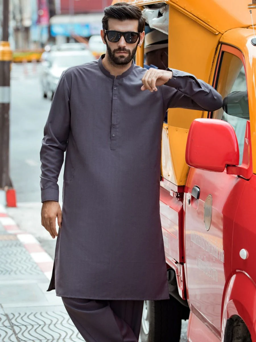 GREY KAMEEZ SHALWAR | AL-KS-US-2730/AM-917B - Image 4