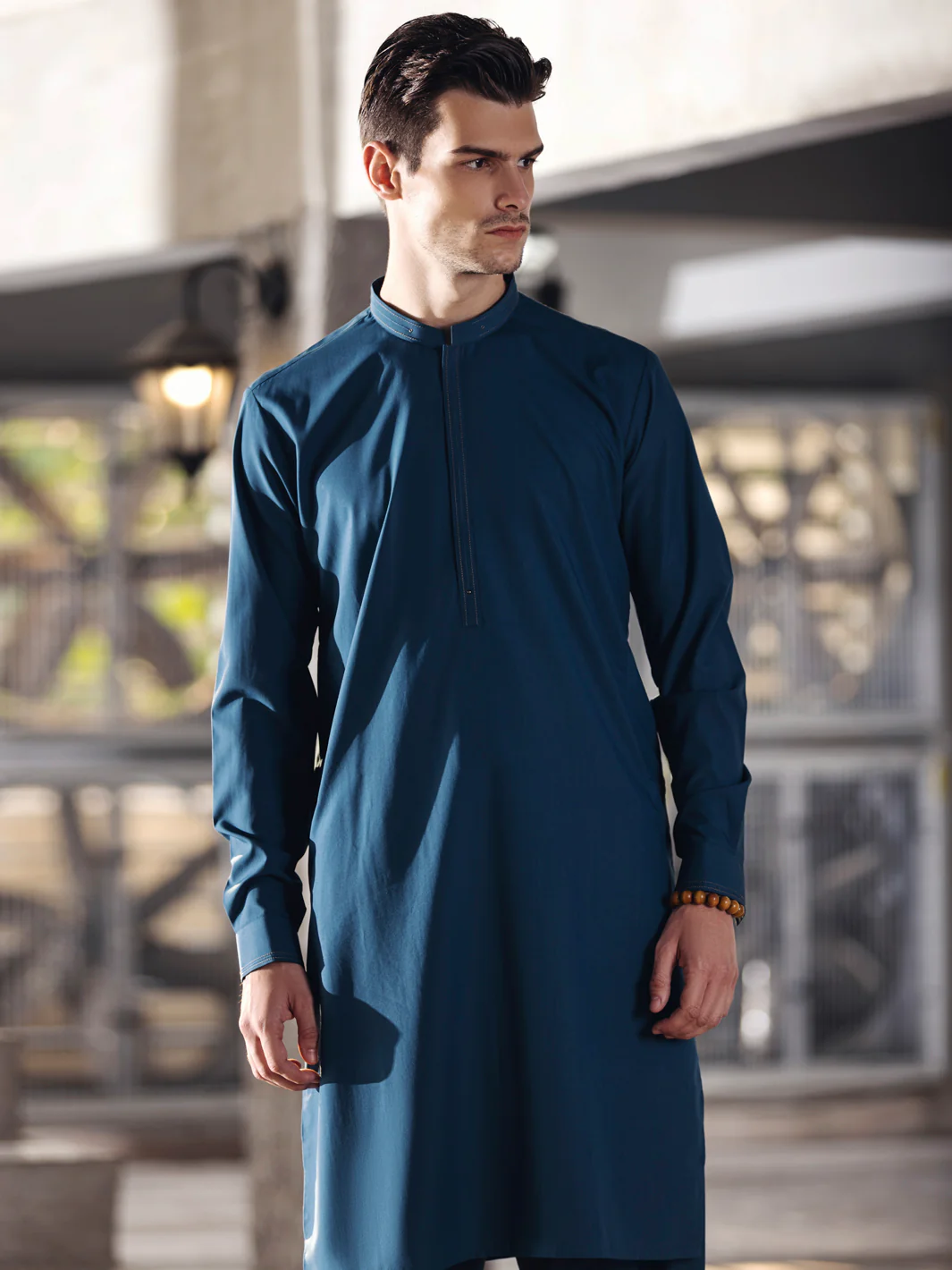 BLUE VISCOSE KAMEEZ SHALWAR | AL-KS-US-2737/AM-996C - Image 3
