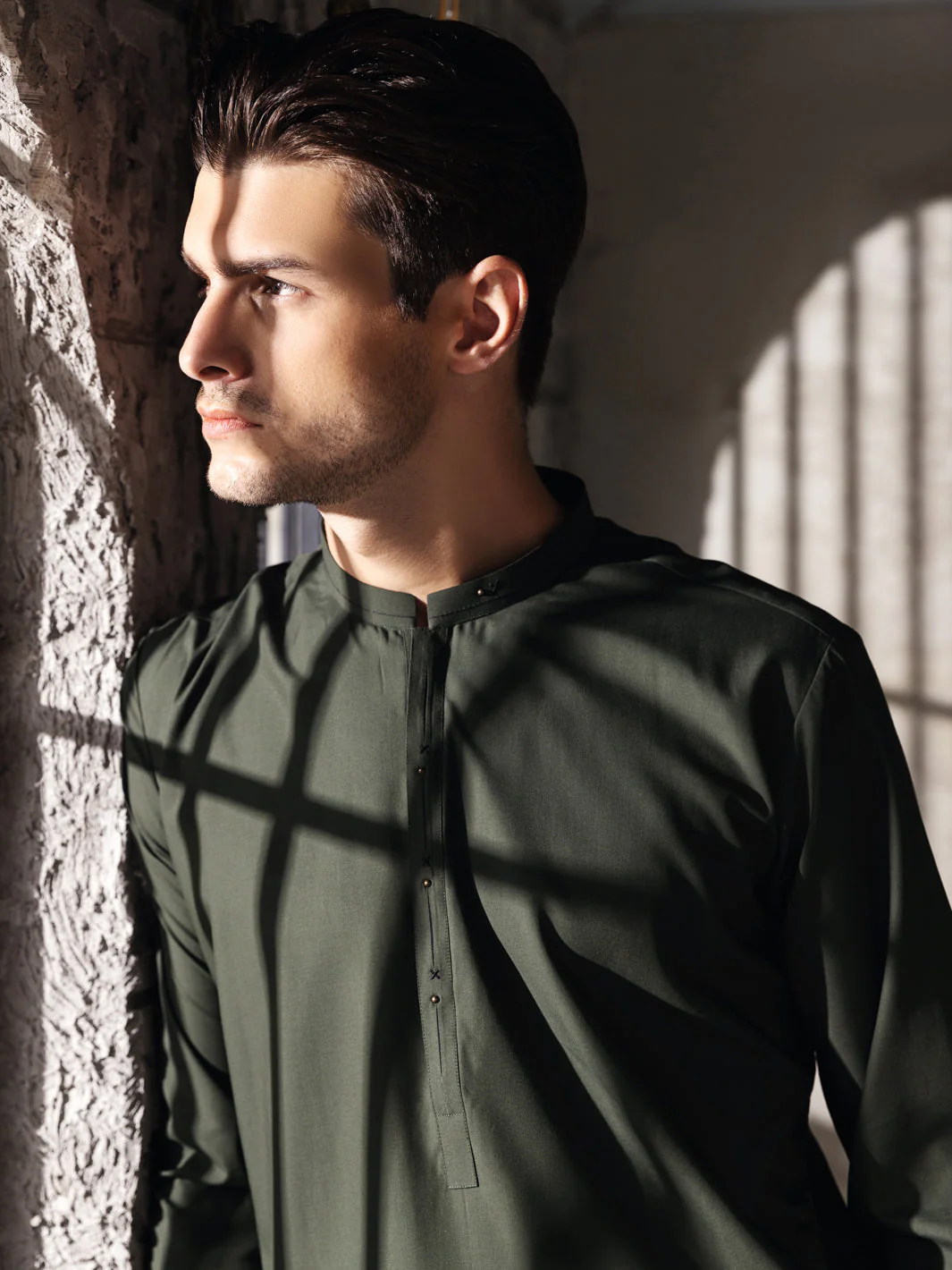 GREEN VISCOSE KAMEEZ SHALWAR | AL-KS-US-2740/AM-996A - Image 2