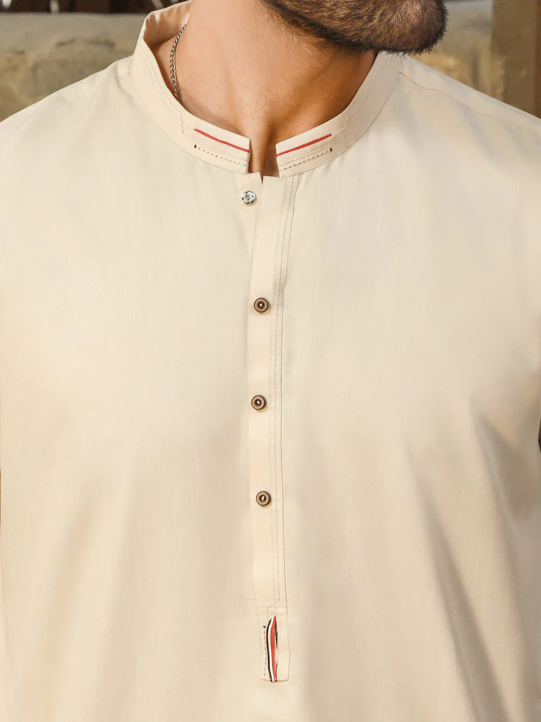 CREAM VISCOSE KAMEEZ SHALWAR | AL-KS-US-2746/AM-5064C - Image 2
