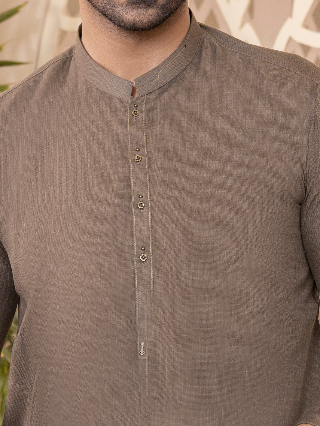 OLIVE GREEN VISCOSE KAMEEZ SHALWAR | AL-KS-US-2761/AM-5051B - Image 2