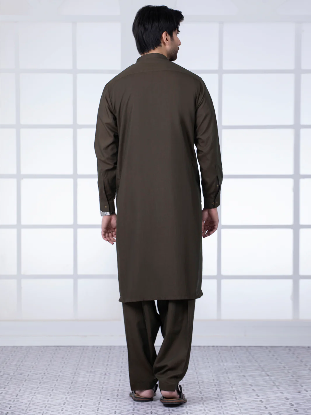 GREEN VISCOSE KAMEEZ SHALWAR | AL-KS-US-2766/AM-5052B - Image 3