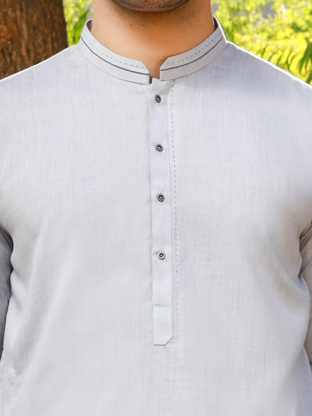 LIGHT GREY KAMEEZ SHALWAR | AL-KS-US-2785/AM-5058A - Image 2