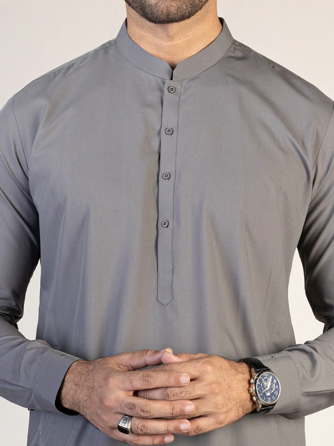 GREY VISCOSE KAMEEZ SHALWAR | AL-KS-US-2822/AM-5090C - Image 2