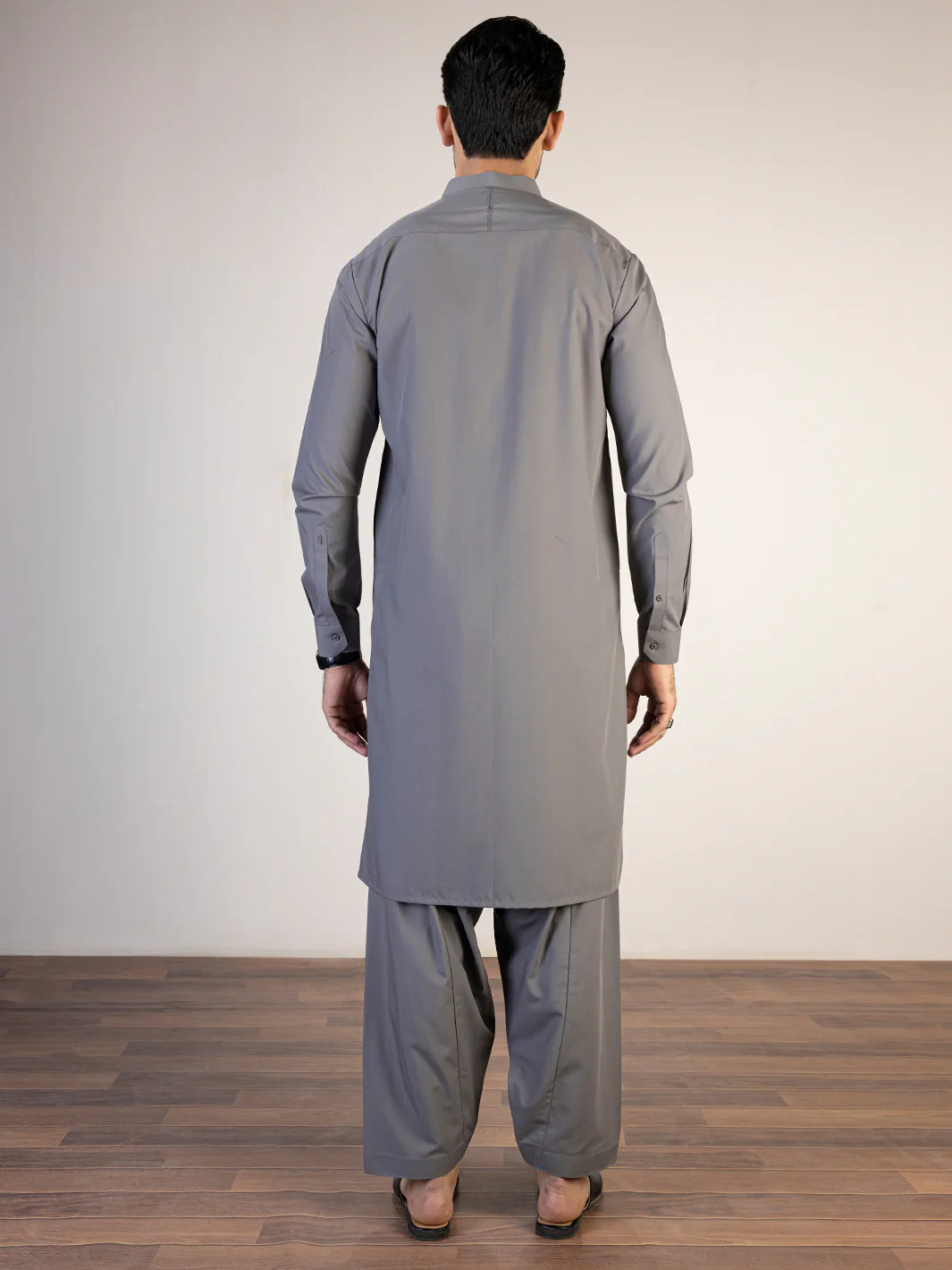 GREY VISCOSE KAMEEZ SHALWAR | AL-KS-US-2822/AM-5090C - Image 3