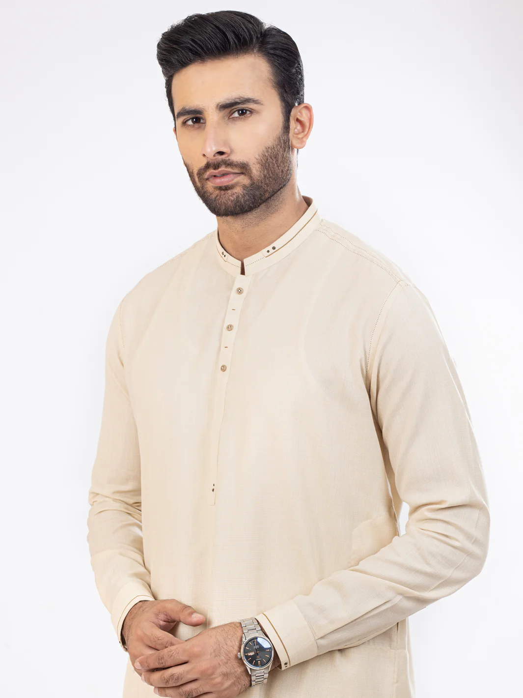 CREAM VISCOSE KAMEEZ SHALWAR | AL-KS-US-2823/AM-5095B - Image 2