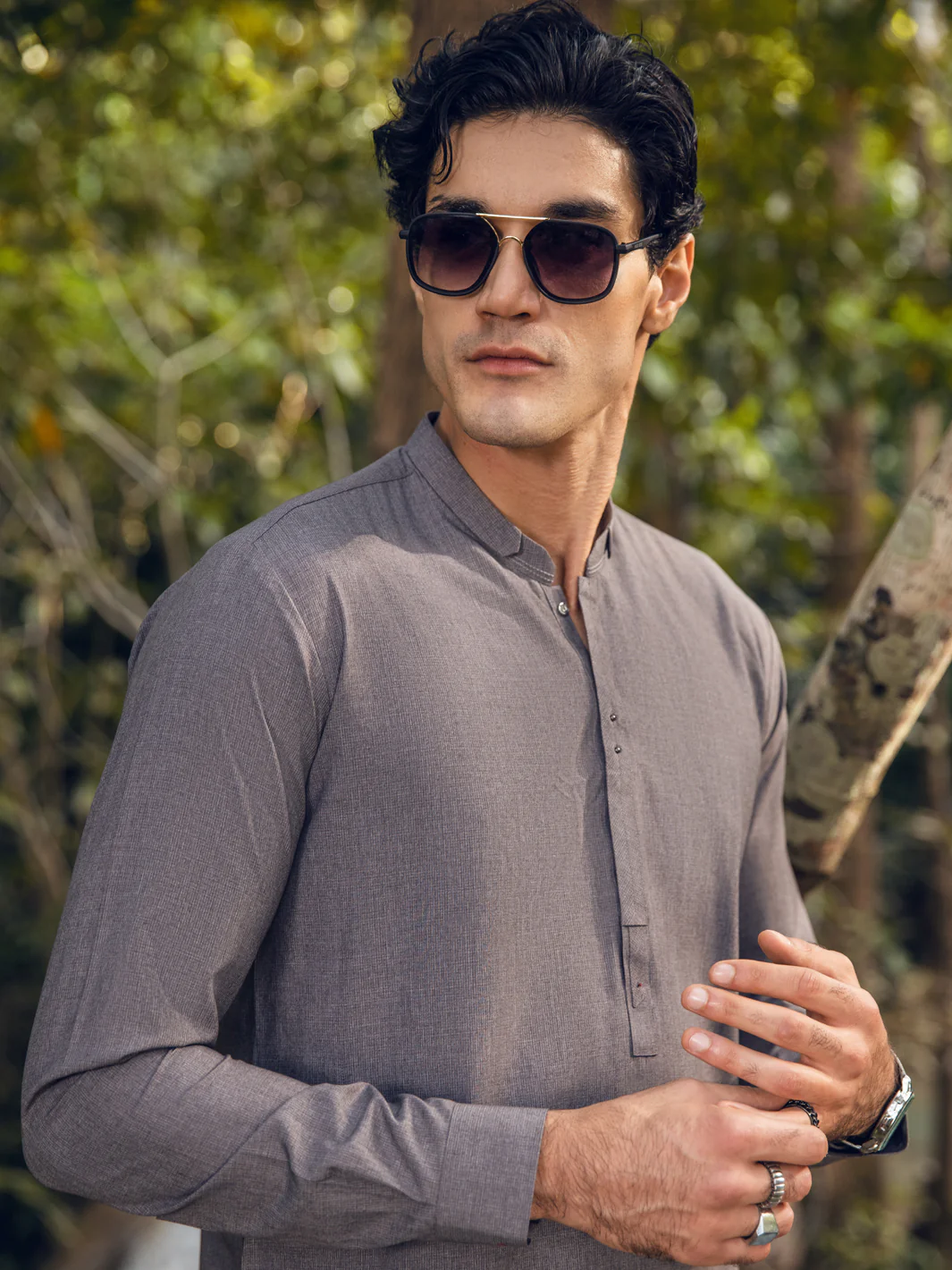 GREY VISCOSE KAMEEZ SHALWAR | AL-KS-US-2826/AM-5091D - Image 4