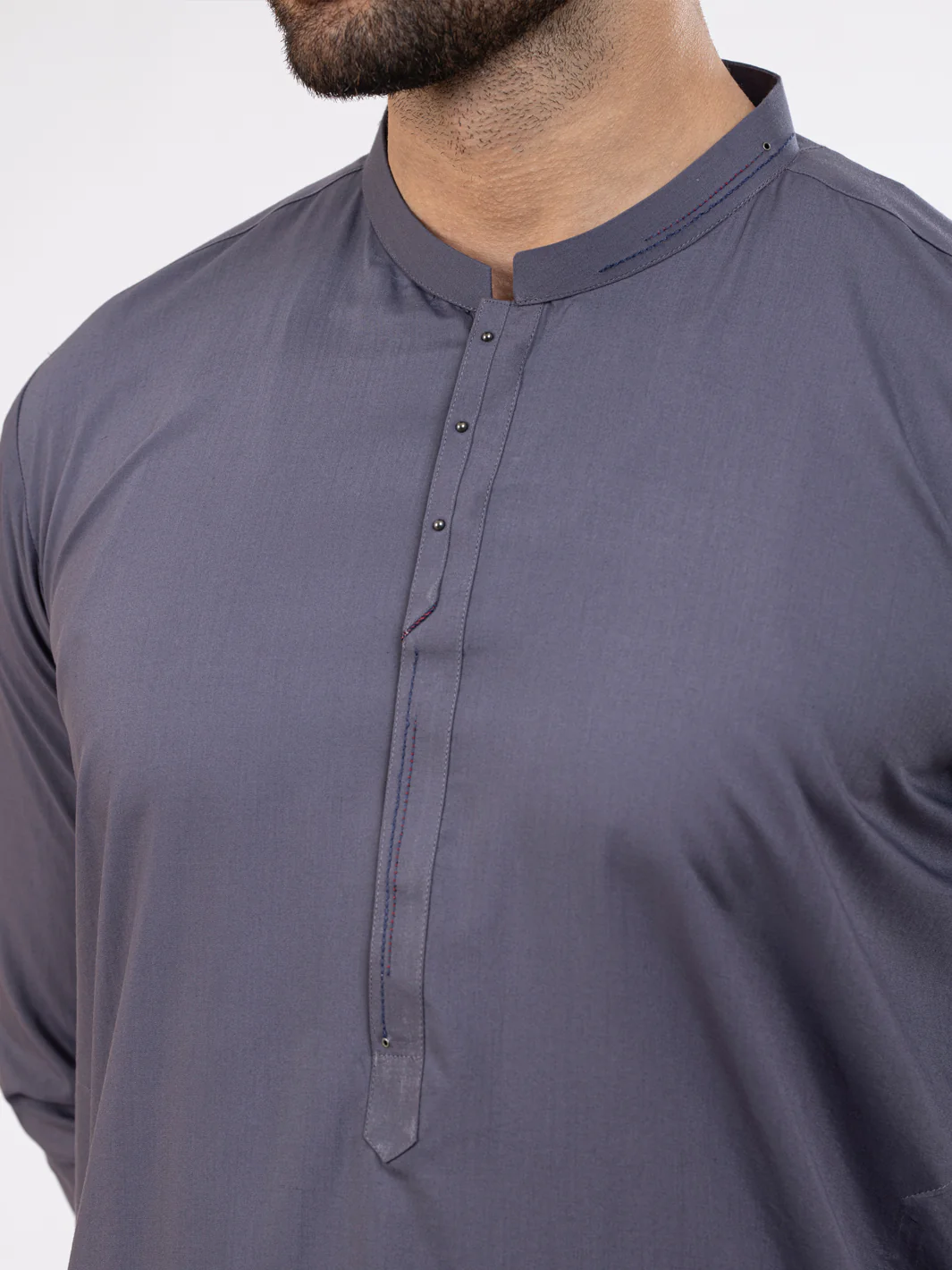 GREY VISCOSE KAMEEZ SHALWAR | AL-KS-US-2827/AM-6001C - Image 2