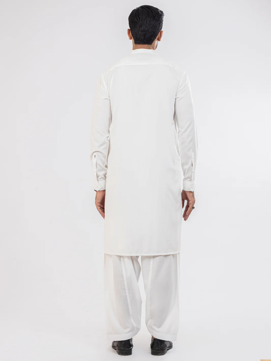WHITE VISCOSE KAMEEZ SHALWAR | AL-KS-US-2839/AM-6001A - Image 2
