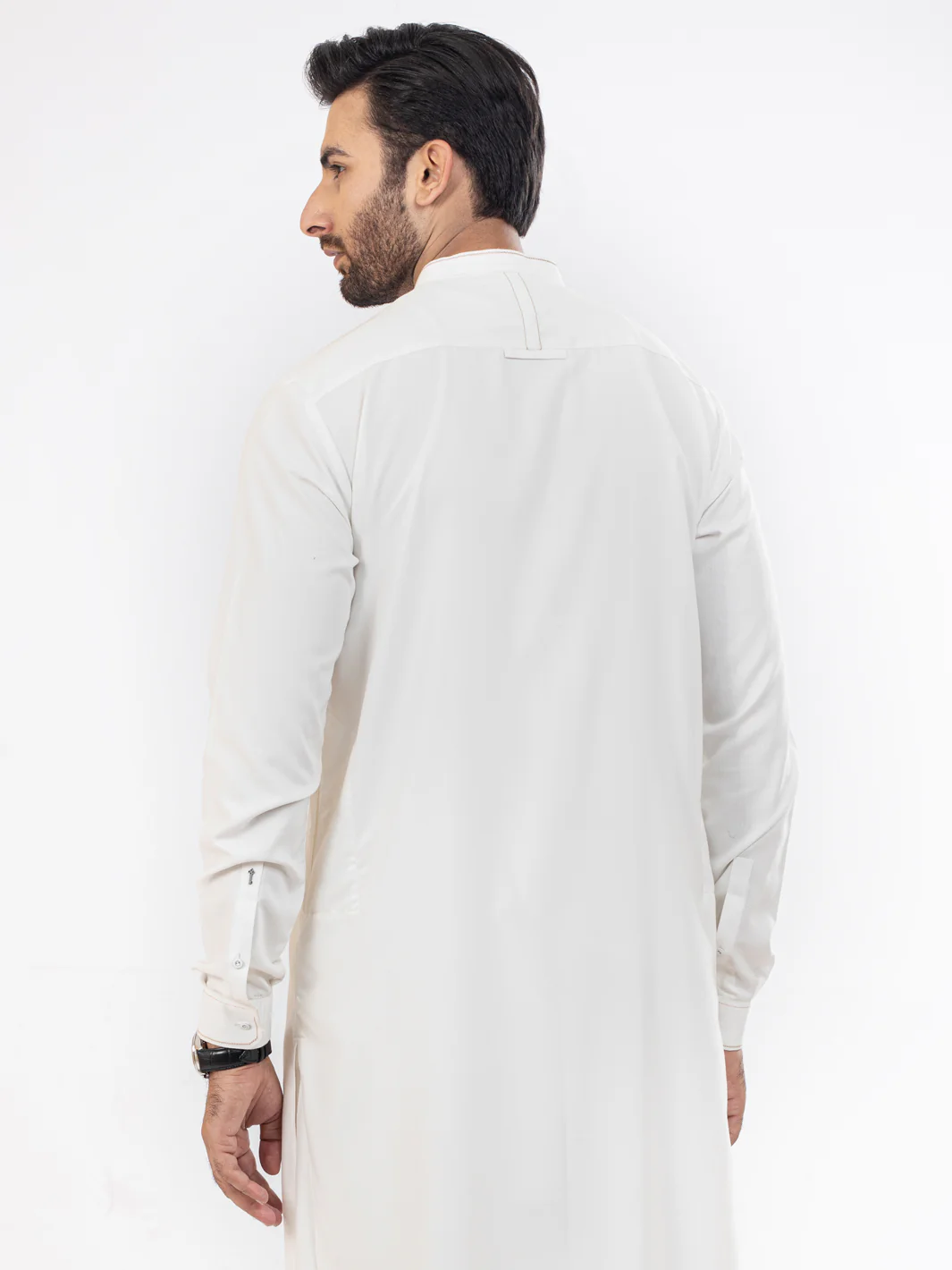 WHITE VISCOSE KAMEEZ SHALWAR | AL-KS-US-2849/AM-5087A - Image 3