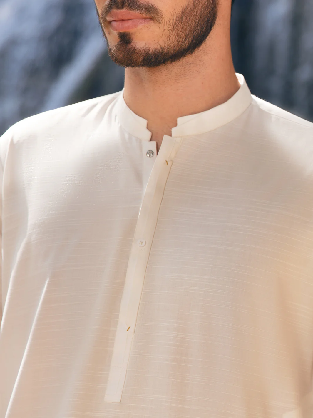 WHITE VISCOSE KAMEEZ SHALWAR | AL-KS-US-2851/AM-6058A - Image 2