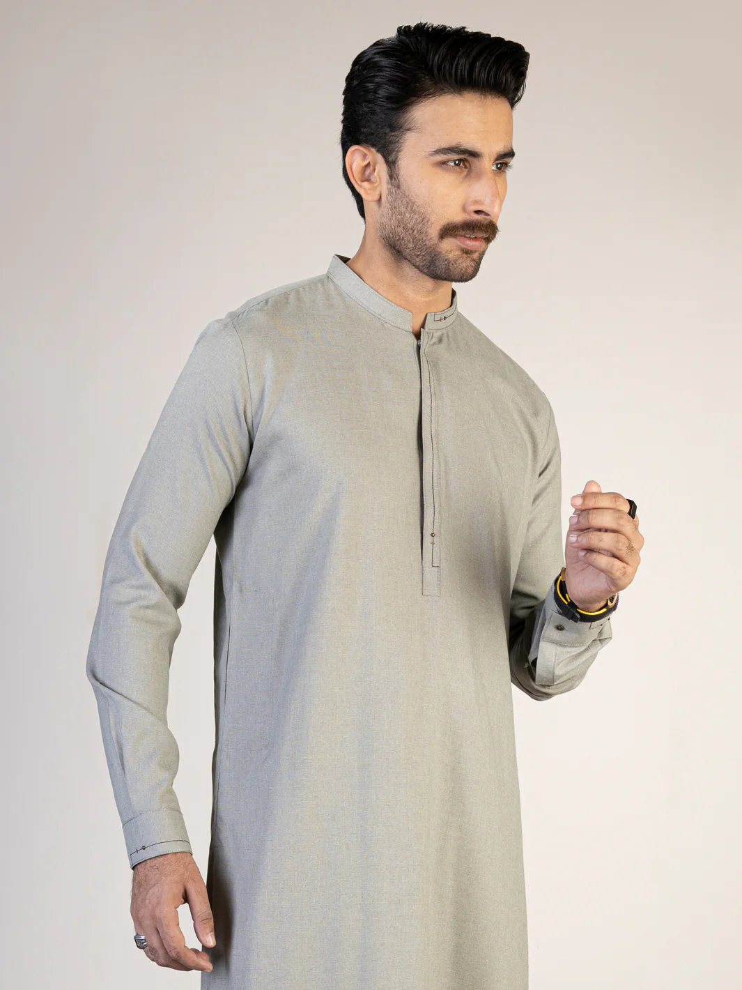 LIGHT GREEN VISCOSE KAMEEZ SHALWAR | AL-KS-US-2854/AM-5093C - Image 4
