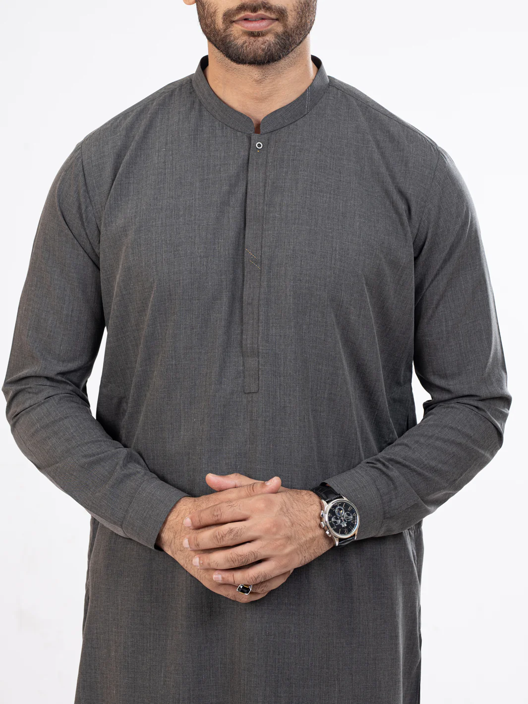 GREY VISCOSE KAMEEZ SHALWAR | AL-KS-US-2885/AM-6093E - Image 2