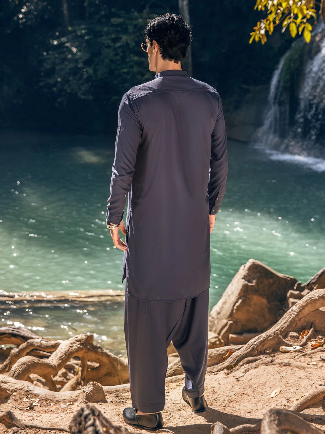PURPLE VISCOSE KAMEEZ SHALWAR | AL-KS-US-2886/AM-6107F - Image 3