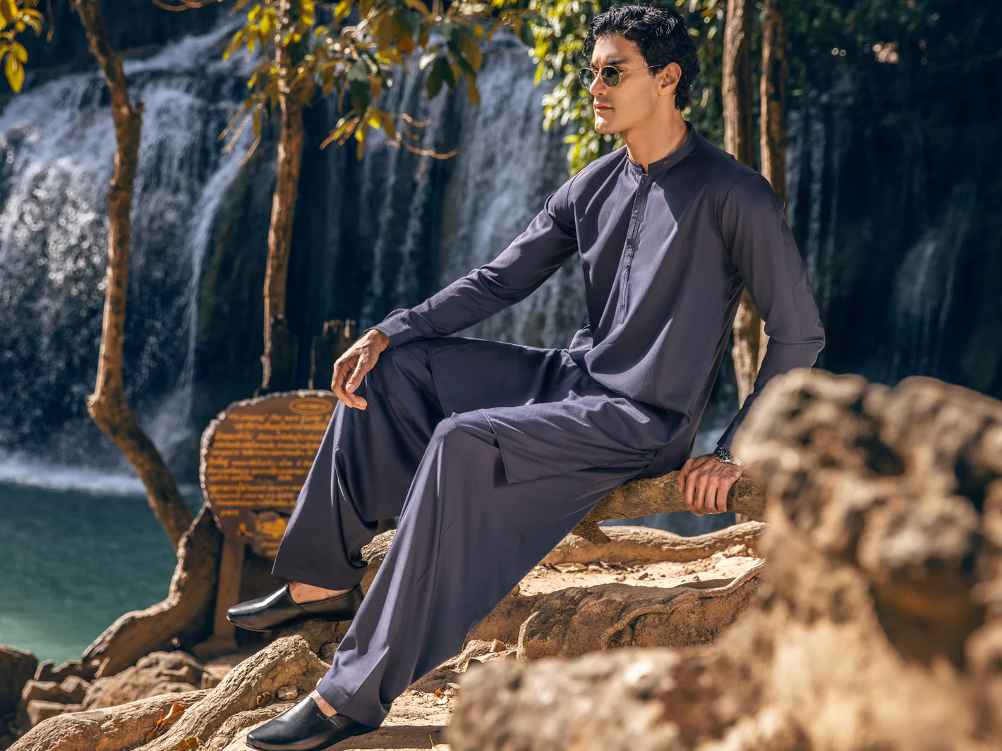 PURPLE VISCOSE KAMEEZ SHALWAR | AL-KS-US-2886/AM-6107F - Image 4