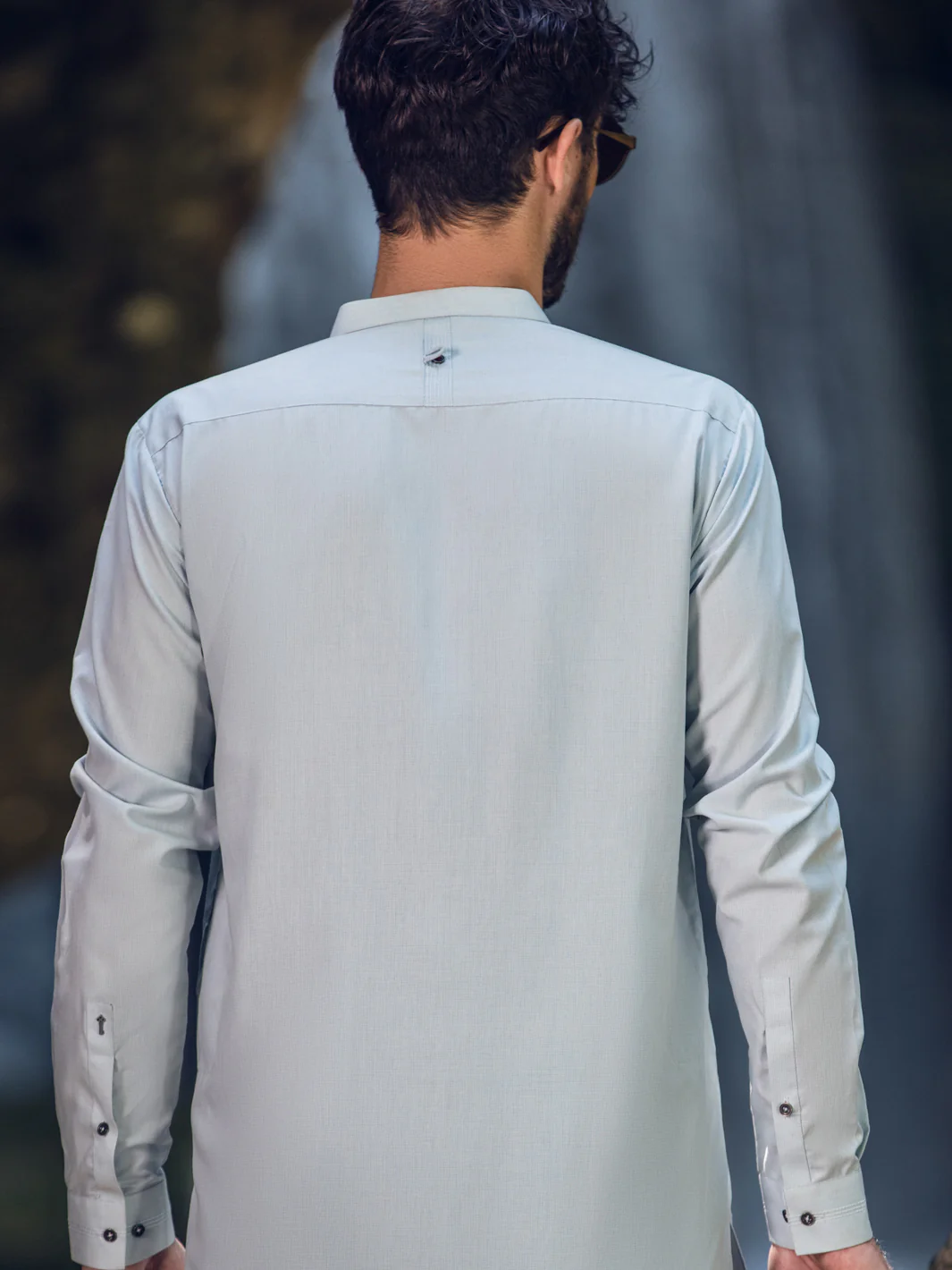 LIGHT BLUE VISCOSE KAMEEZ SHALWAR | AL-KS-US-2887/AM-6127D - Image 3