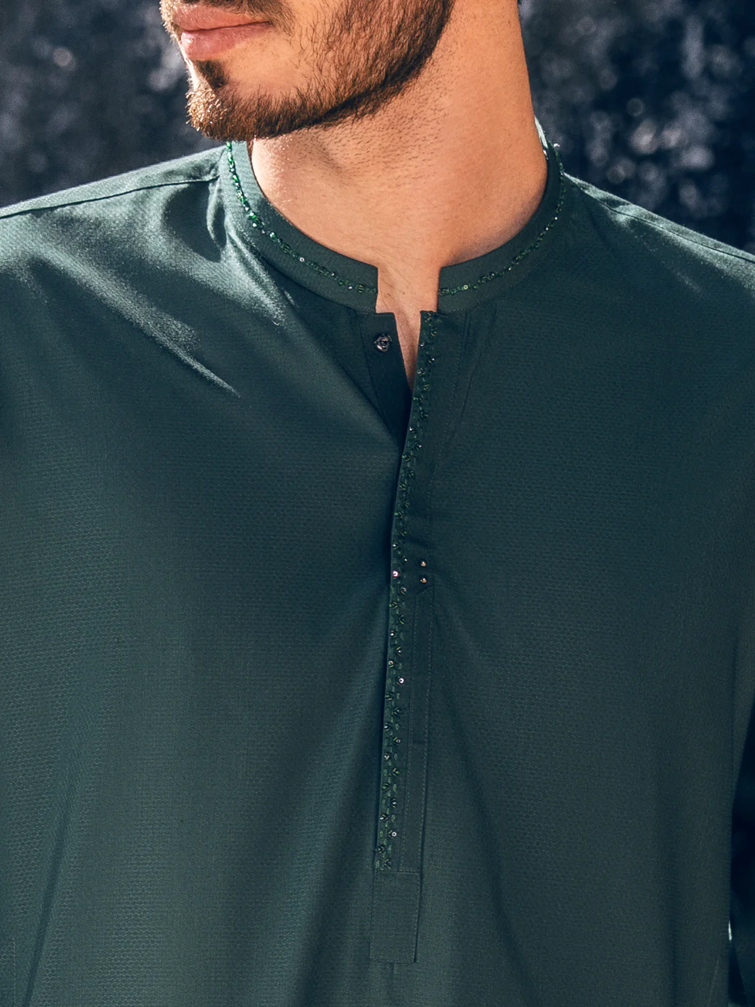 GREEN VISCOSE KAMEEZ SHALWAR | AL-KS-US-2892/AM-6107B - Image 2