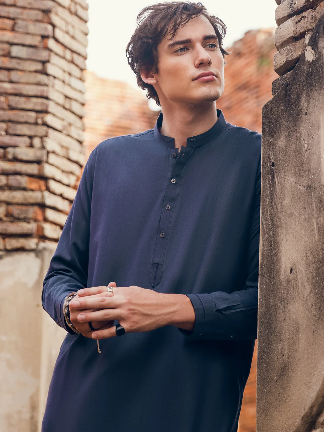 DARK GRAY VISCOSE KAMEEZ SHALWAR | AL-KS-US-2910/AM-8431C - Image 2