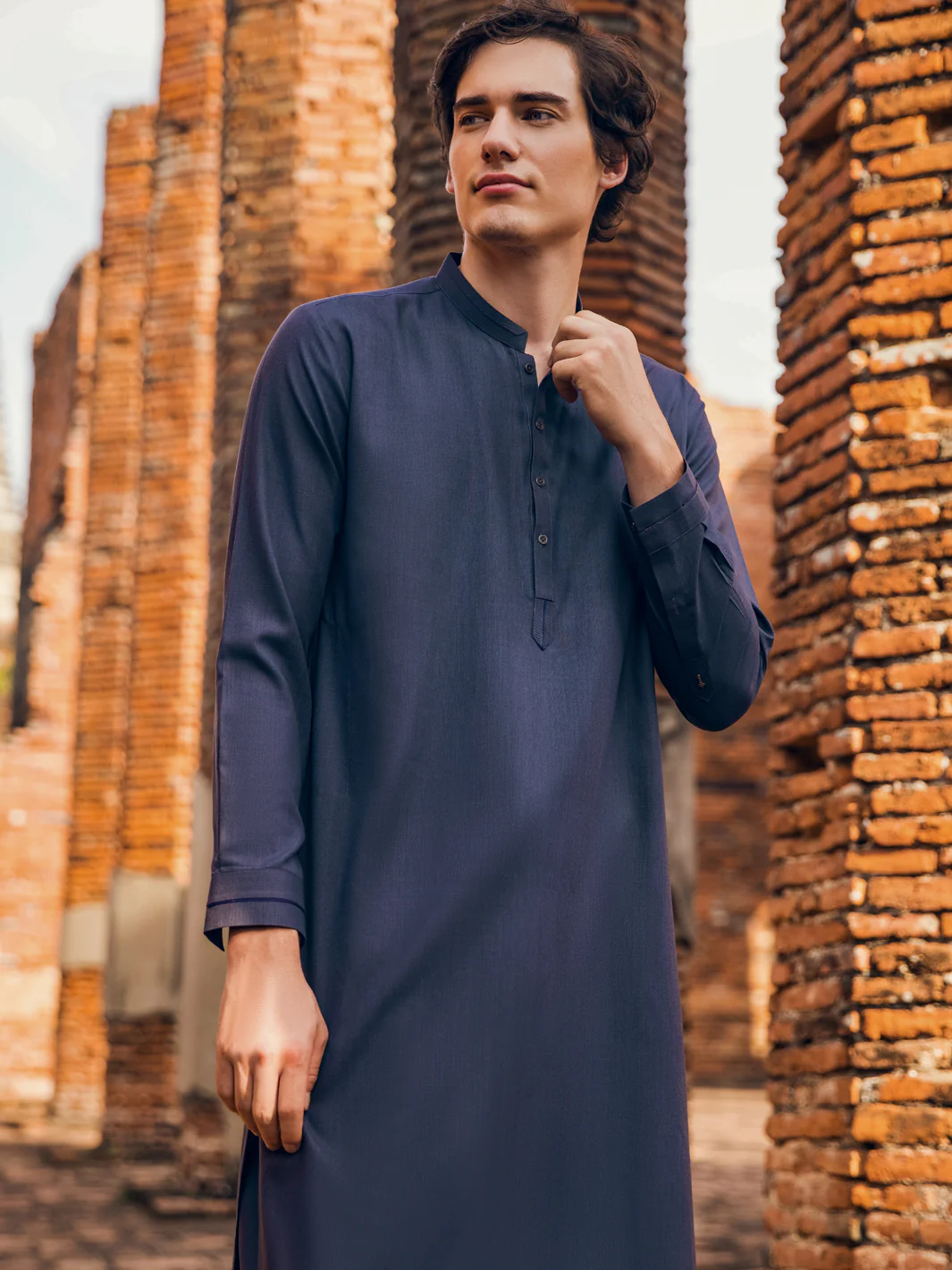 DARK GRAY VISCOSE KAMEEZ SHALWAR | AL-KS-US-2910/AM-8431C - Image 3