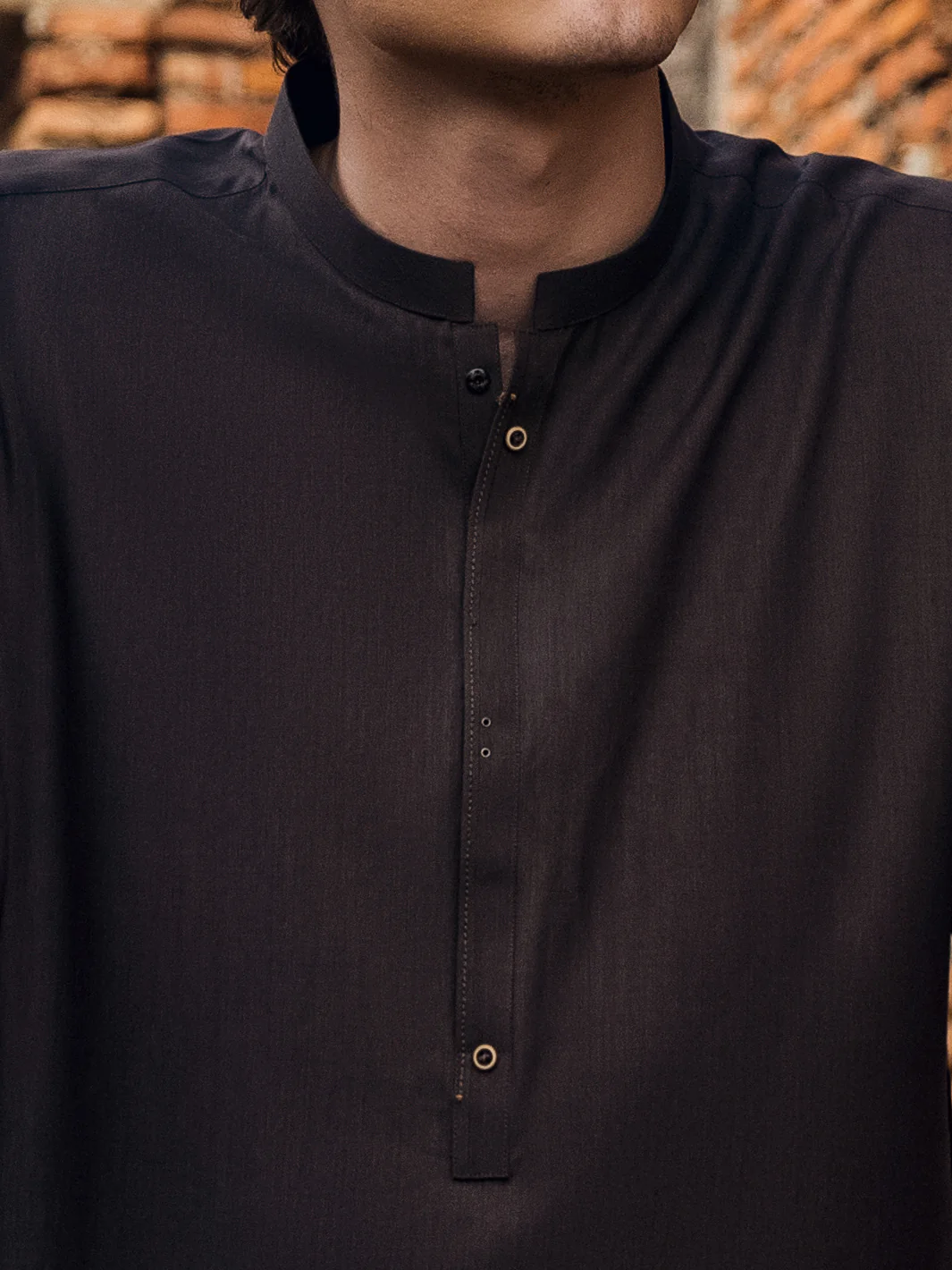 BROWN VISCOSE KAMEEZ SHALWAR | AL-KS-US-2911/AM-8431D - Image 2