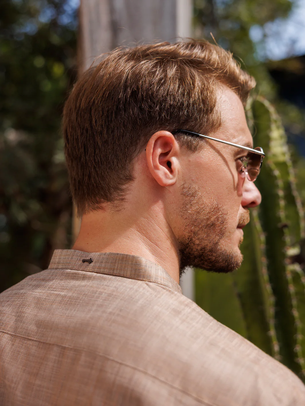LIGHT BROWN COTTON KURTA TROUSERS | AL-KT-2929/AM-6053A - Image 3