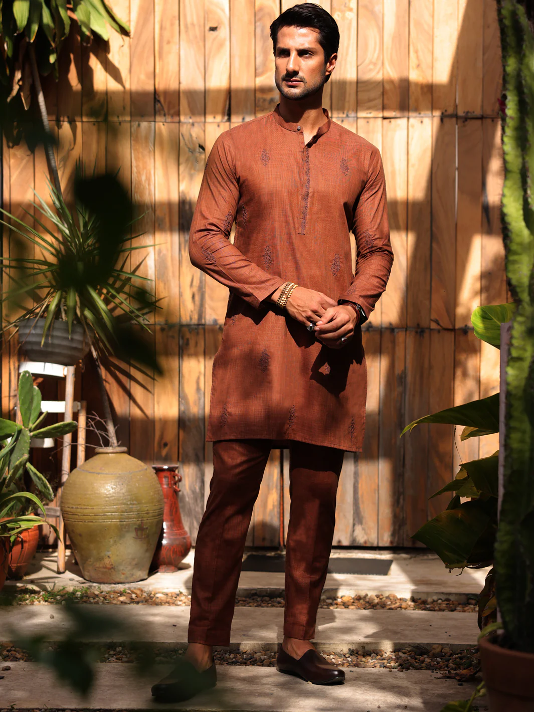 RUST COTTON KURTA TROUSERS | AL-KT-2931/AM-6053C - Image 4