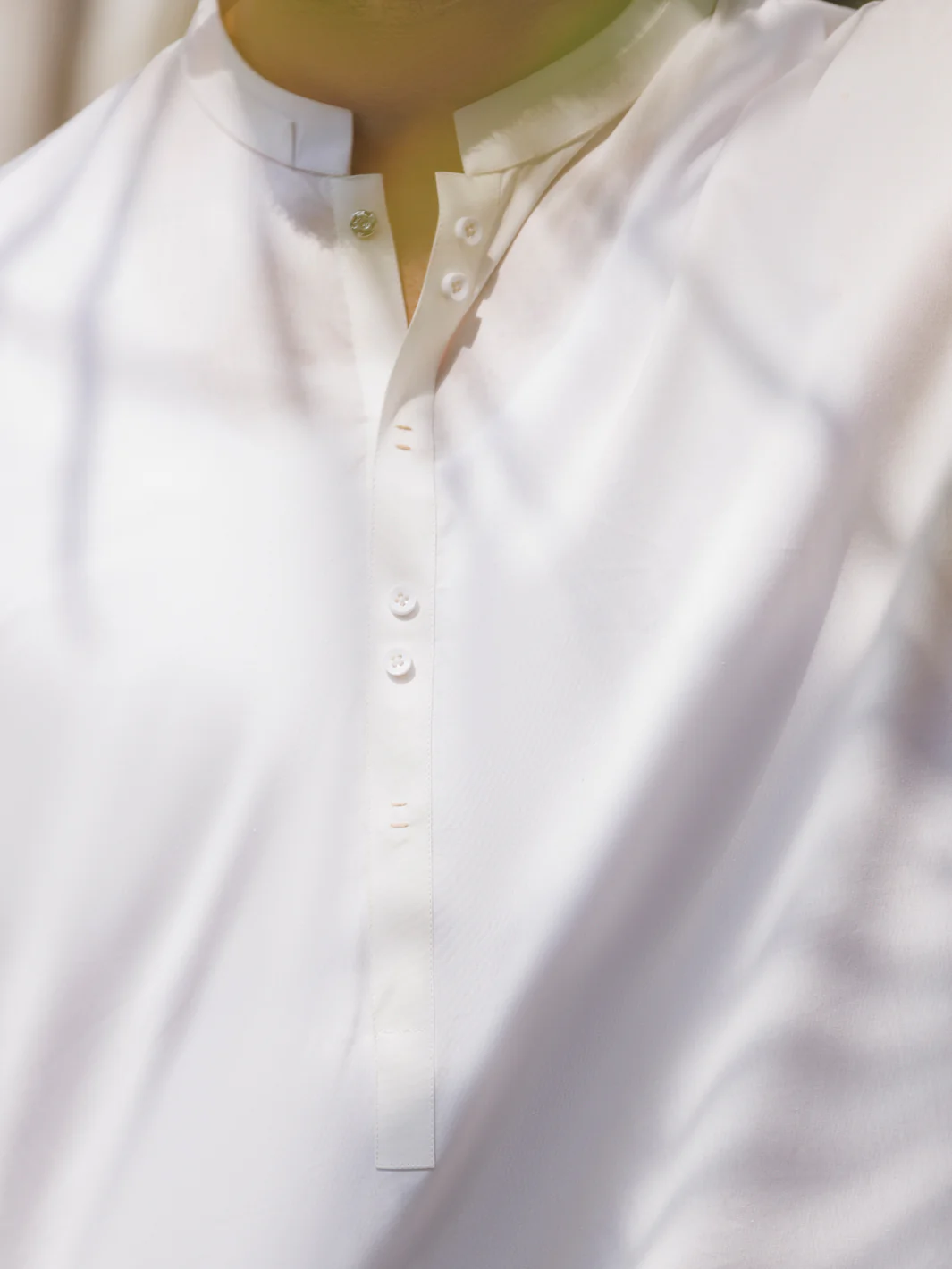 WHITE COTTON KURTA TROUSERS | AL-KT-2979/AM-6117A - Image 4