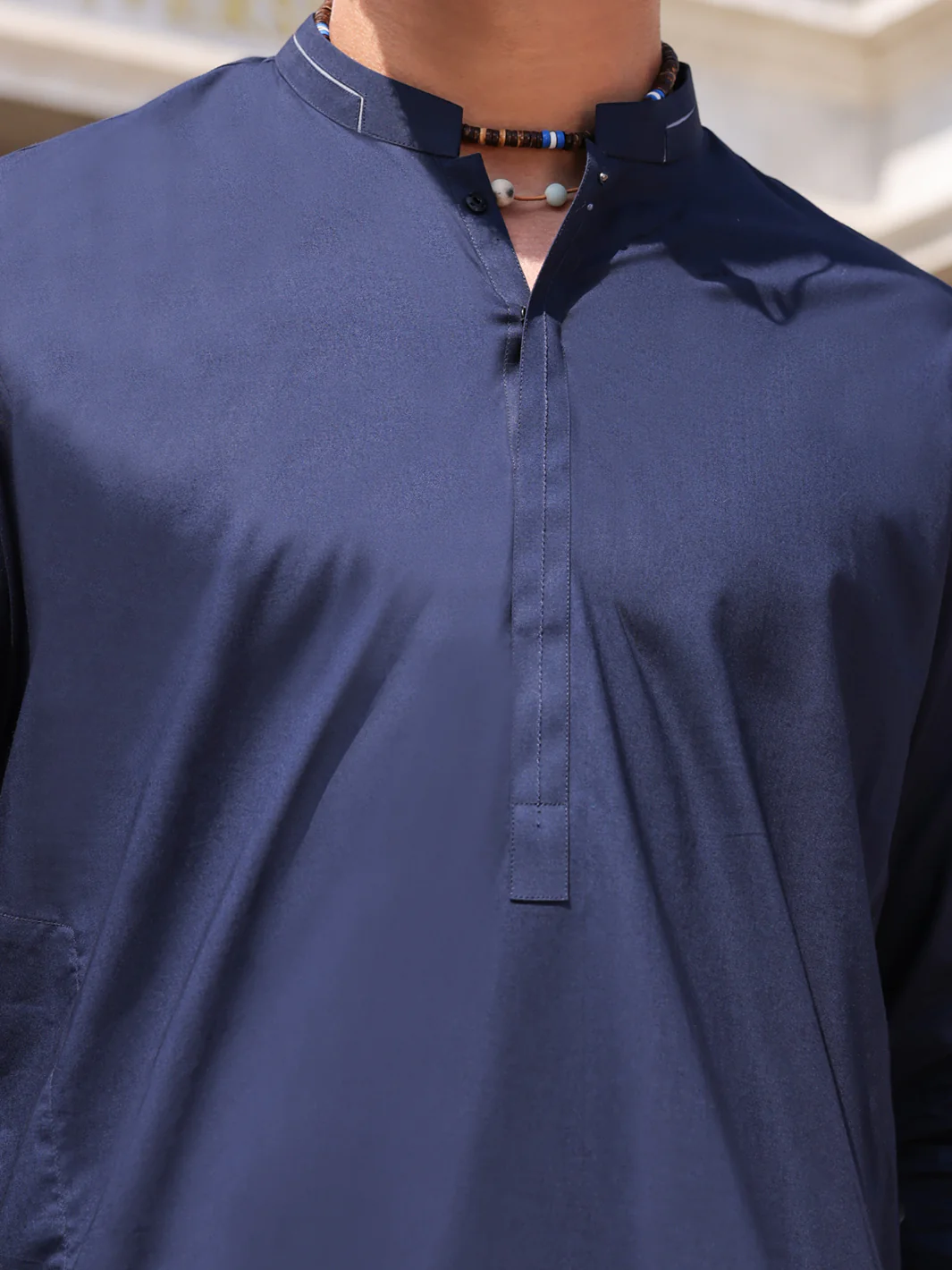 BLUE COTTON KURTA TROUSERS | AL-KT-2980/AM-6117D - Image 2
