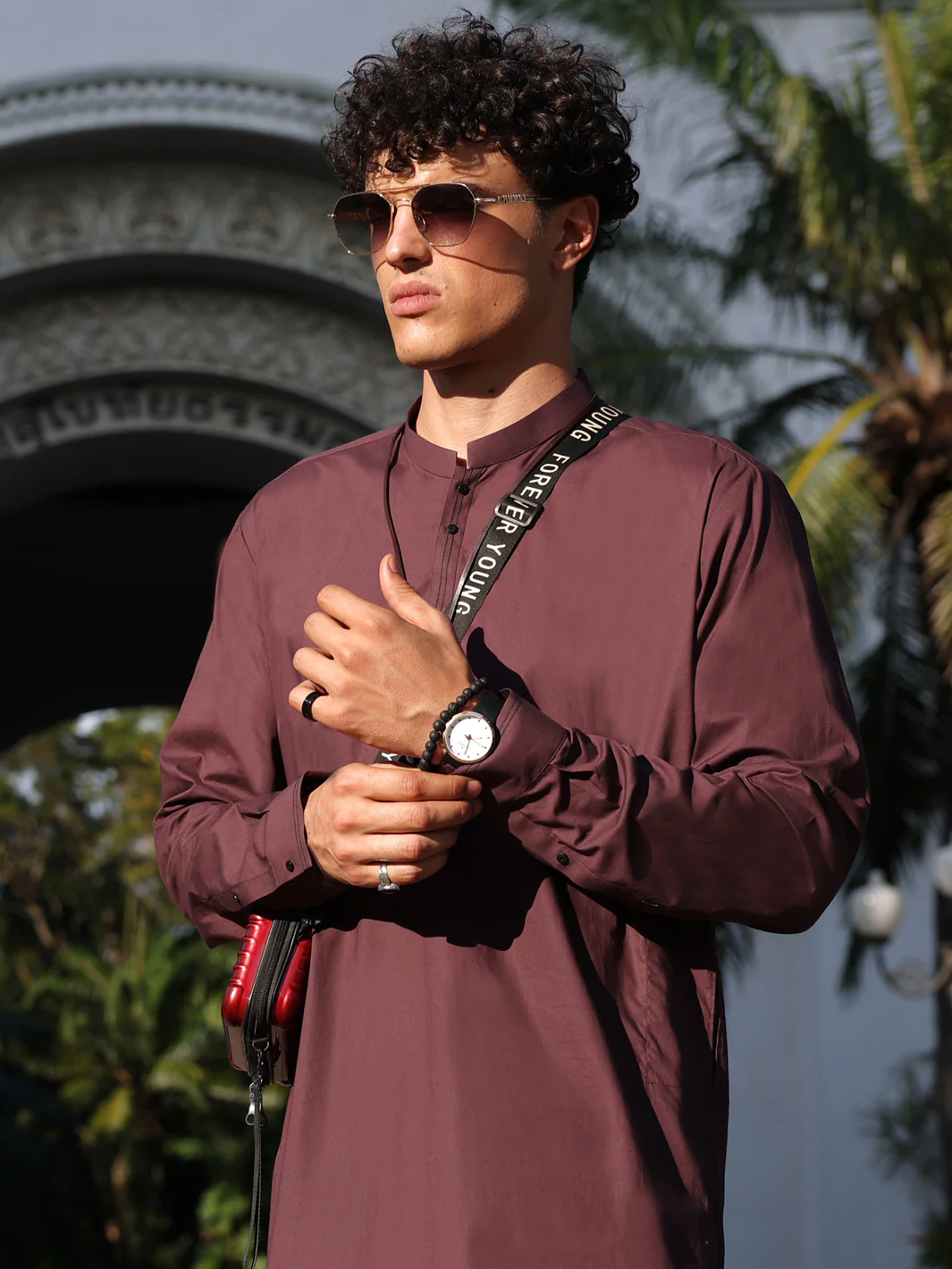PURPLE COTTON KURTA TROUSERS | AL-KT-2981/AM-6117F - Image 4