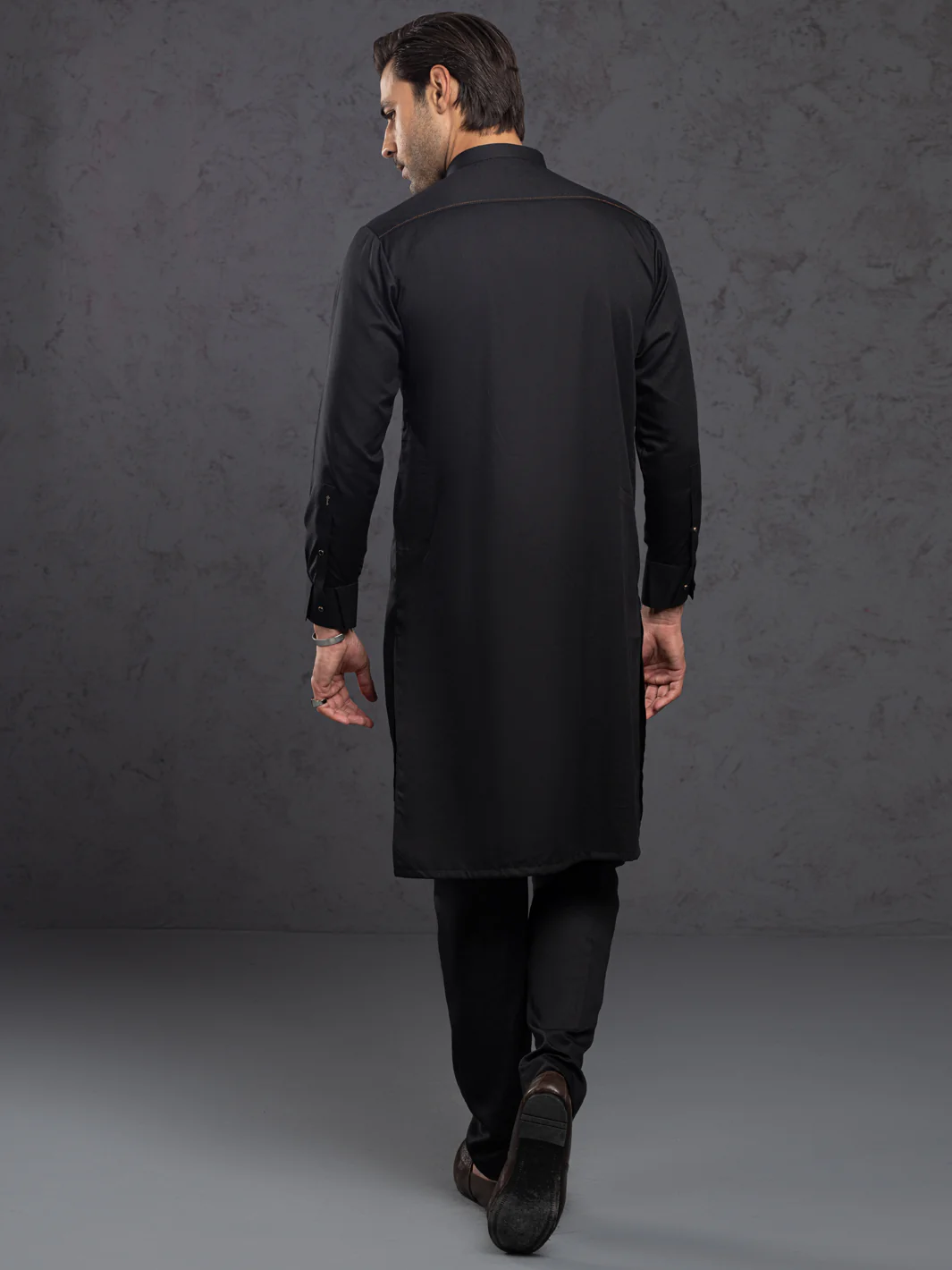 BLACK BLENDED KURTA TROUSERS | AL-KT-3000D/AM-6145D - Image 3