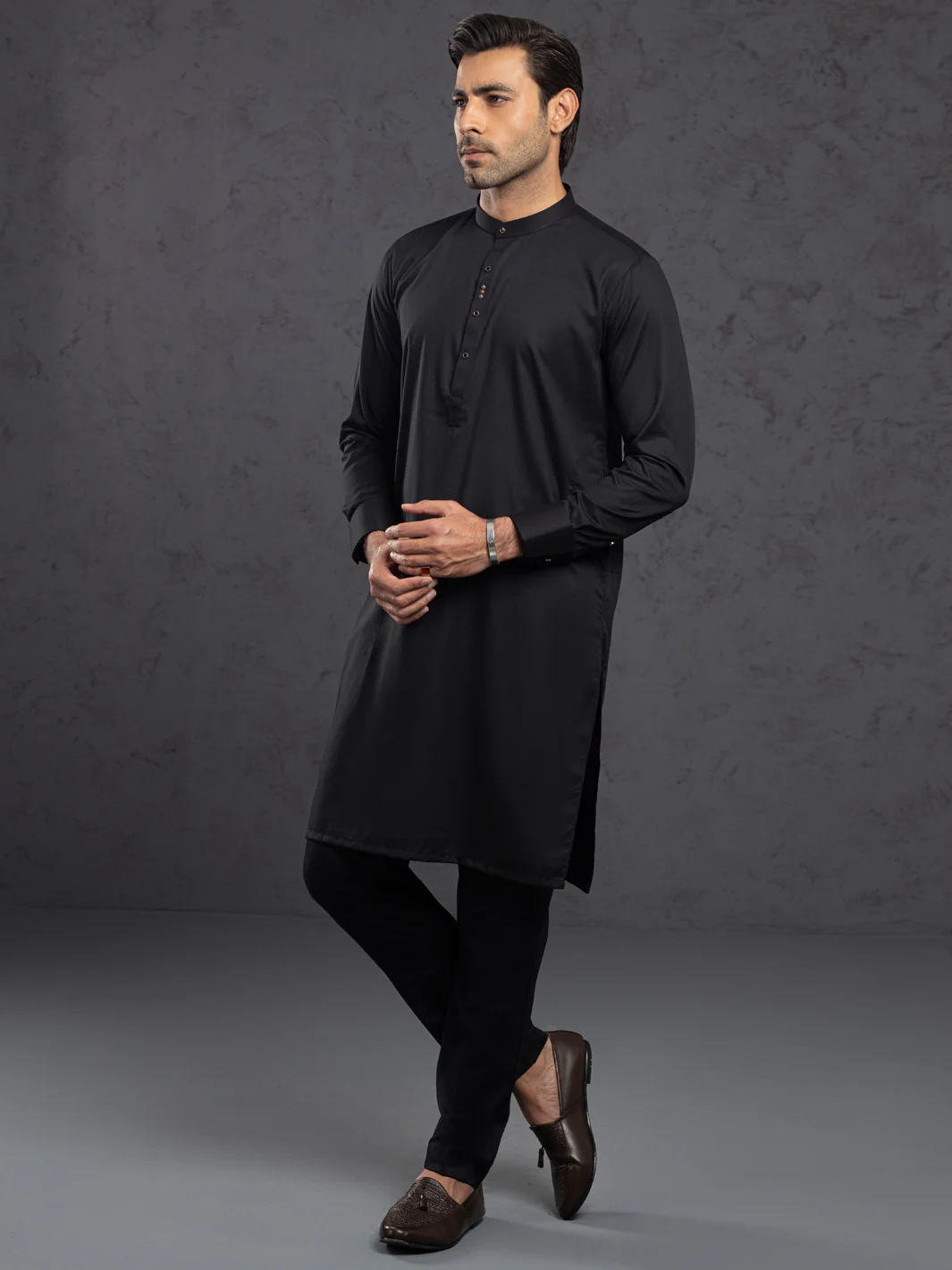 BLACK BLENDED KURTA TROUSERS | AL-KT-3000D/AM-6145D - Image 4