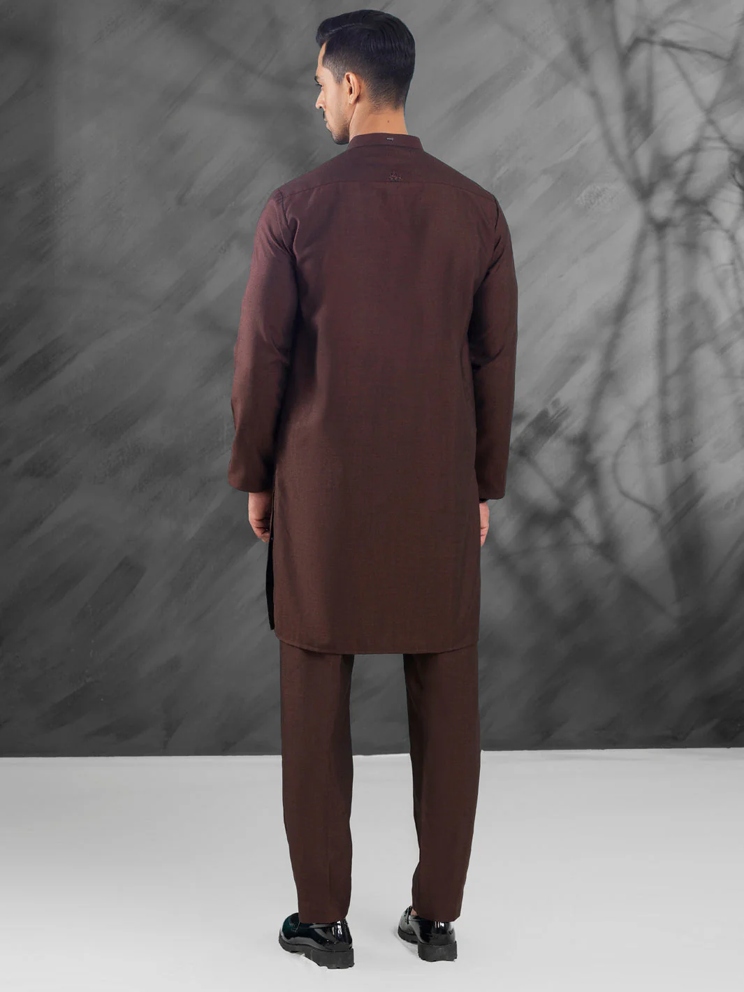 DARK BROWN BLENDED KURTA TROUSERS | AL-KT-3030/AM-6170B - Image 2
