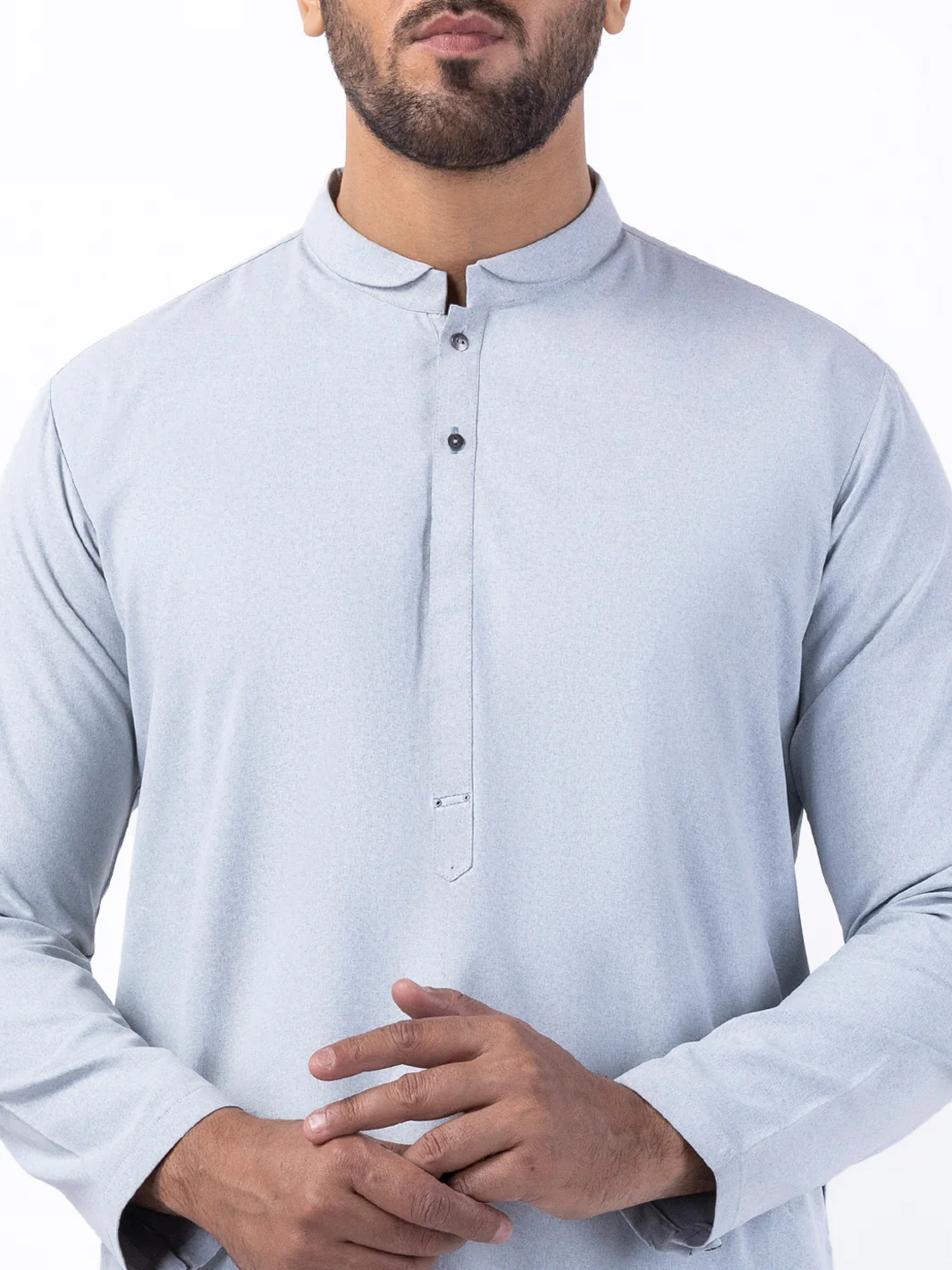 LIGHT GREY BLENDED KURTA TROUSERS | AL-KT-3045A/AM-2145A - Image 2