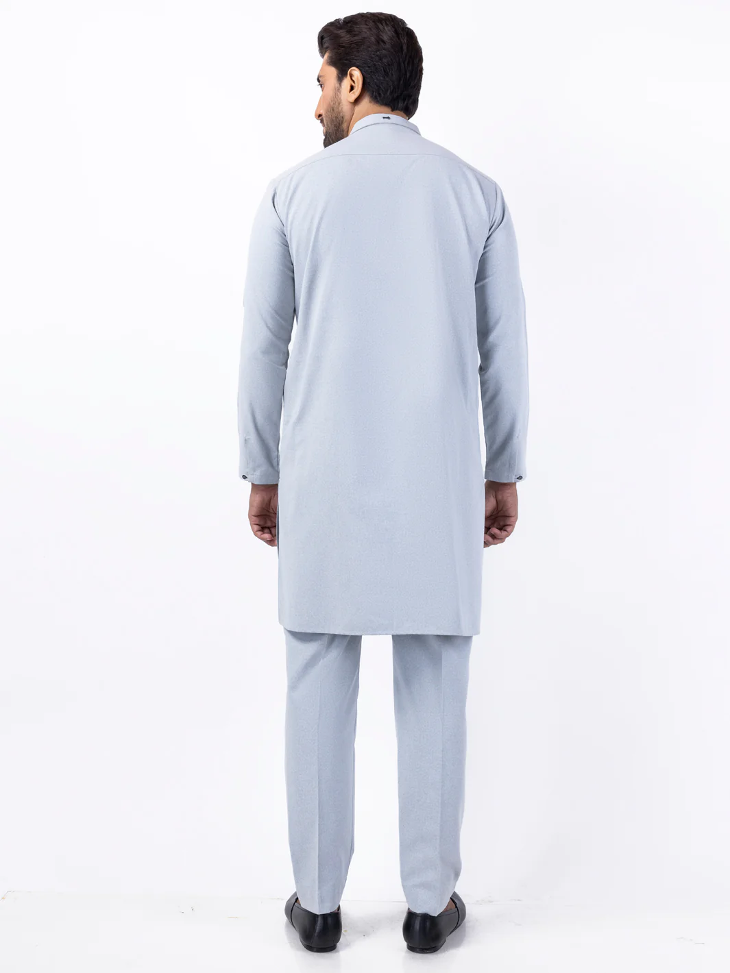 LIGHT GREY BLENDED KURTA TROUSERS | AL-KT-3045A/AM-2145A - Image 4