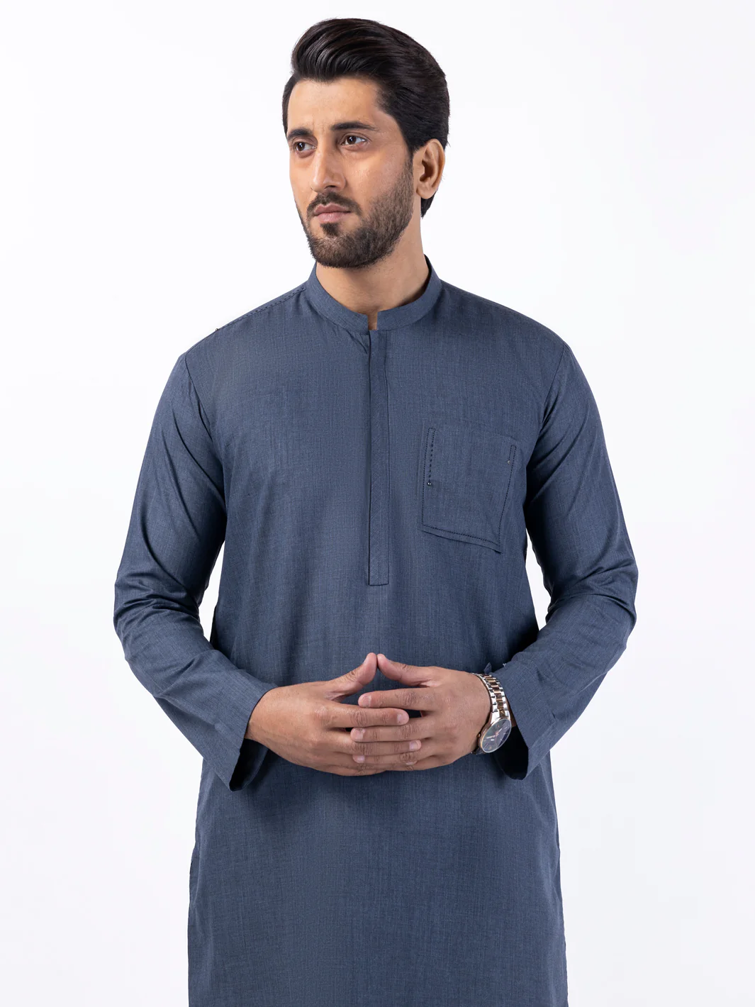 GREY BLENDED KURTA TROUSERS | AL-KT-3066/AM-2146A - Image 4