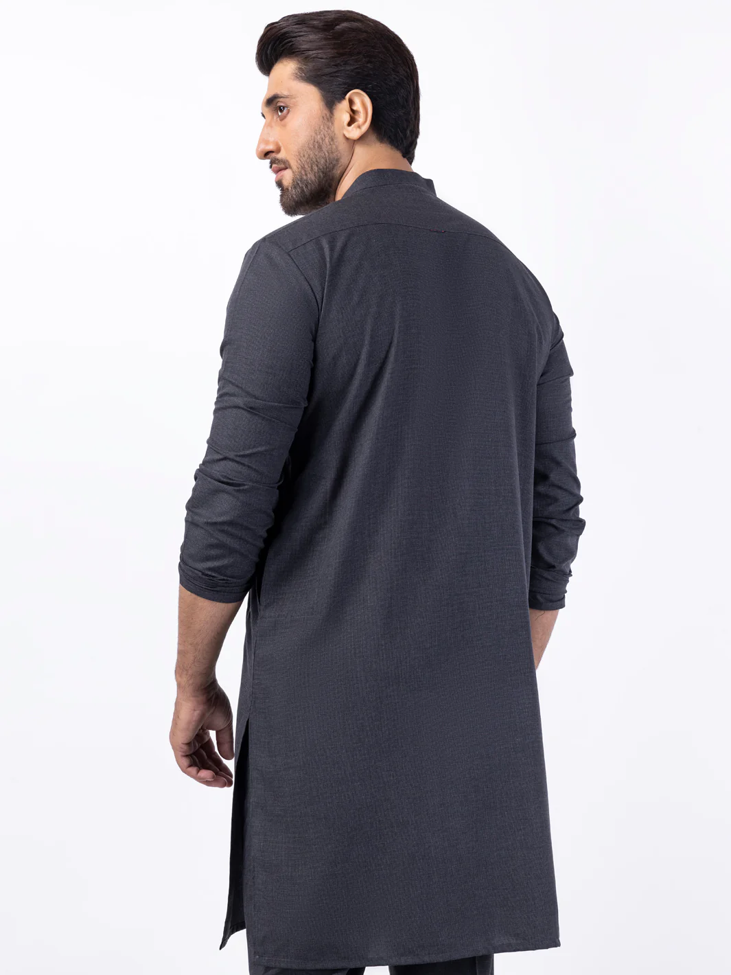CHARCOAL TAFLON RYON KURTA TROUSERS | AL-KT-3081/AM-6212B - Image 2