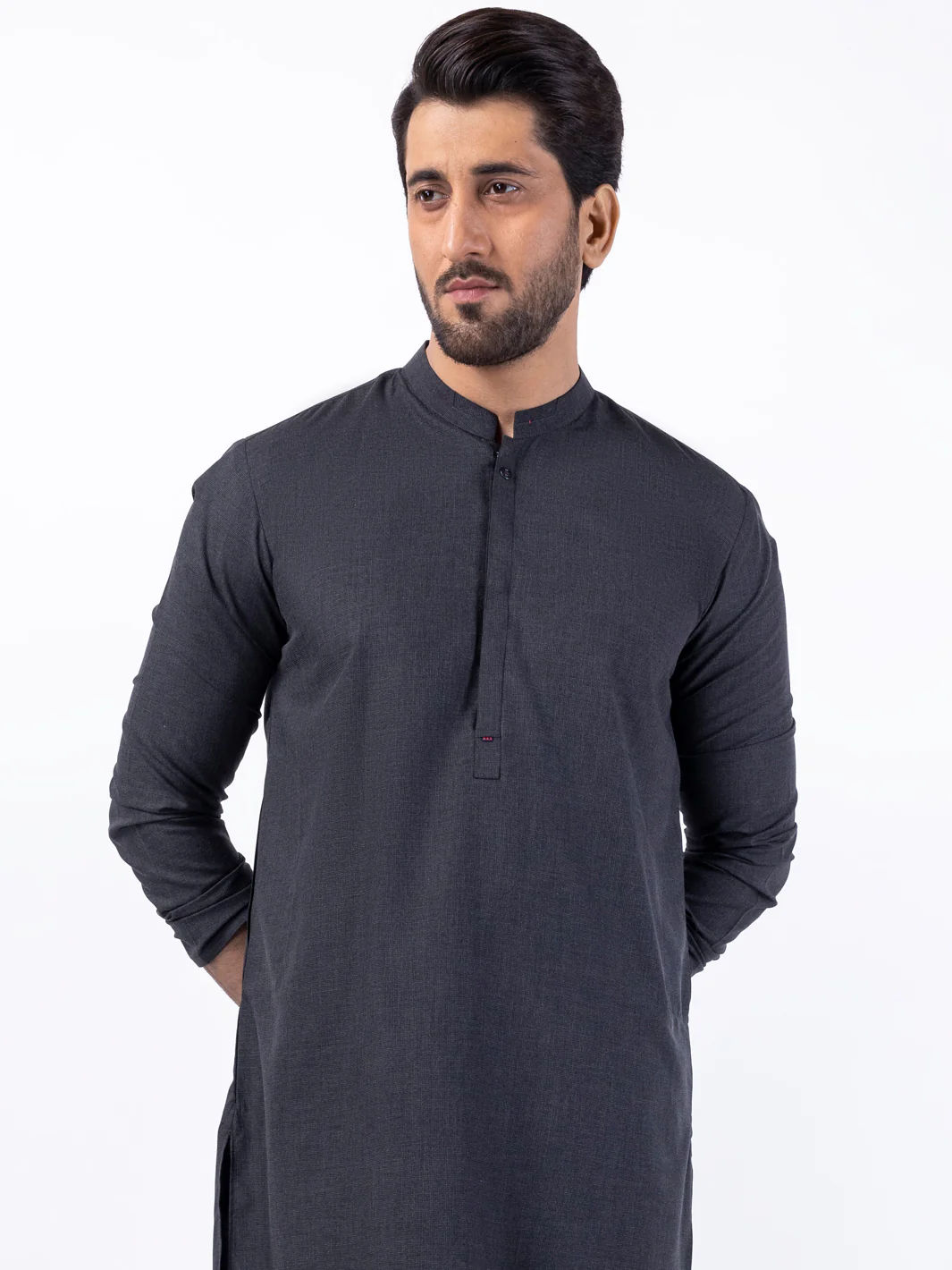 CHARCOAL TAFLON RYON KURTA TROUSERS | AL-KT-3081/AM-6212B - Image 3