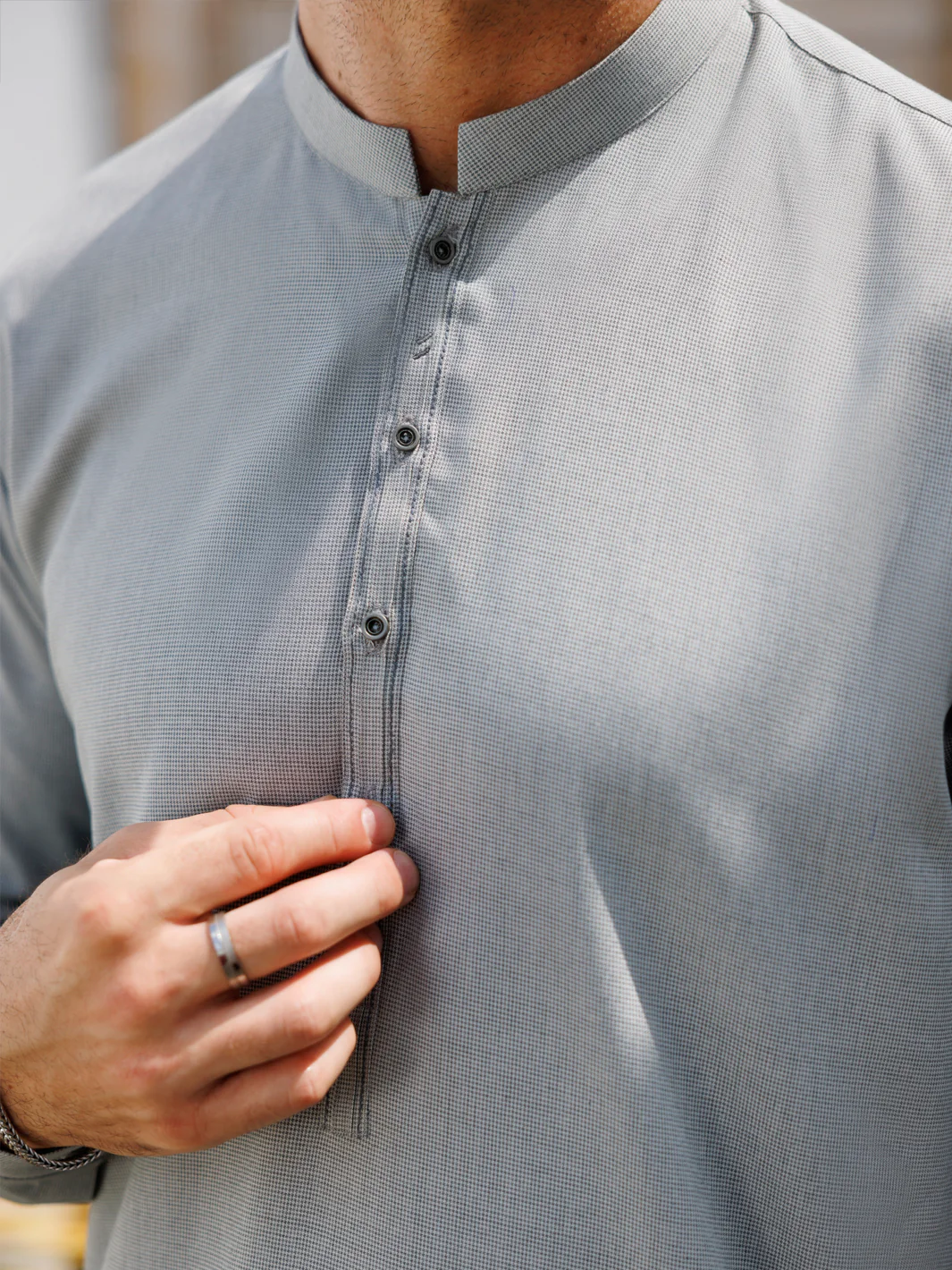 GREY BLENDED KURTA TROUSERS | AL-KT-3090/AM-6212A - Image 4