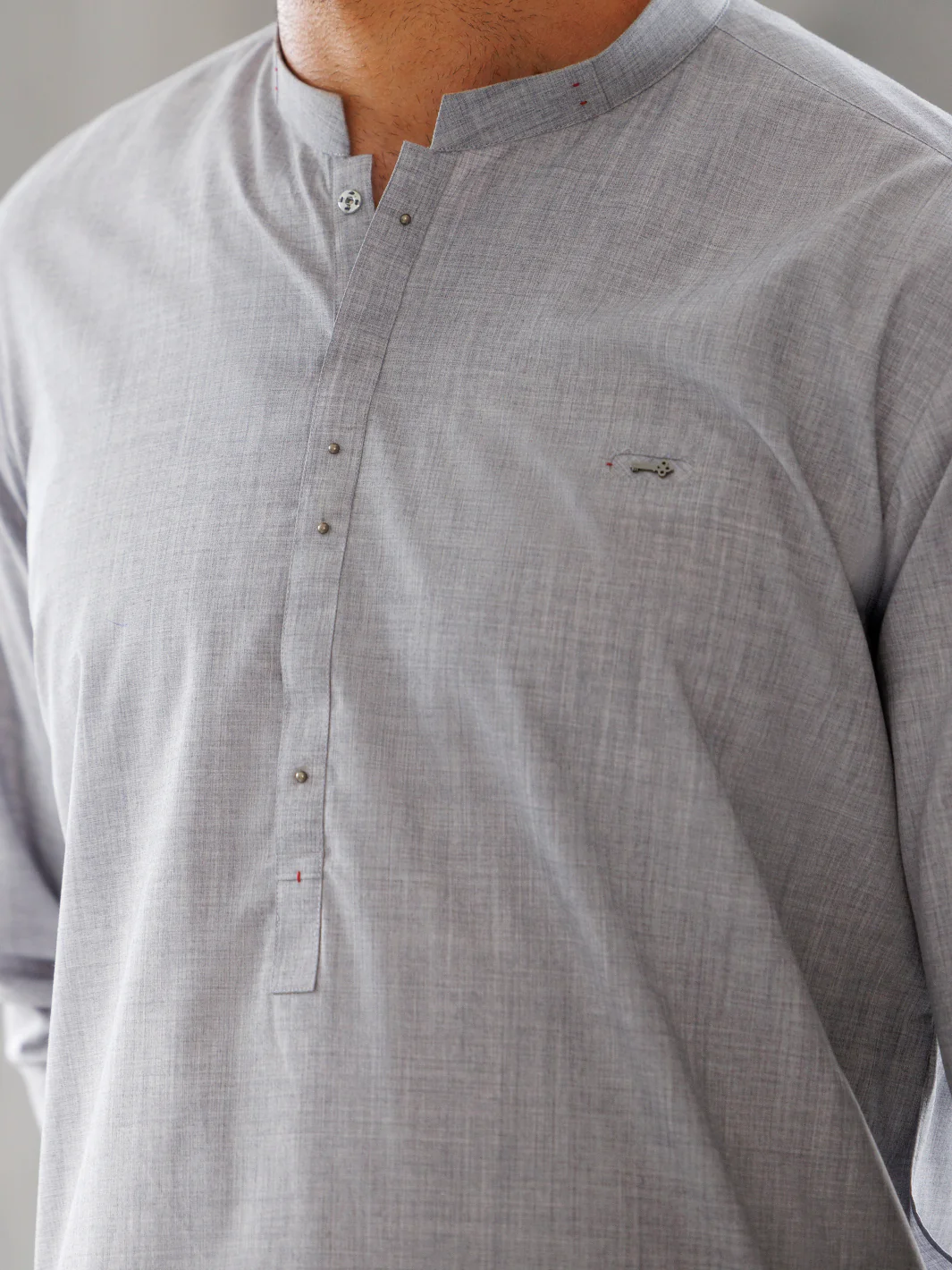 ASH GREY BLENDED KURTA TROUSERS | AL-KT-3100/AM-6209D - Image 3