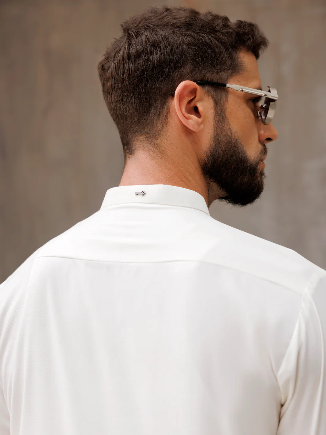 OFF WHITE BLENDED KURTA TROUSERS | AL-KT-3121/AM-6189F - Image 3