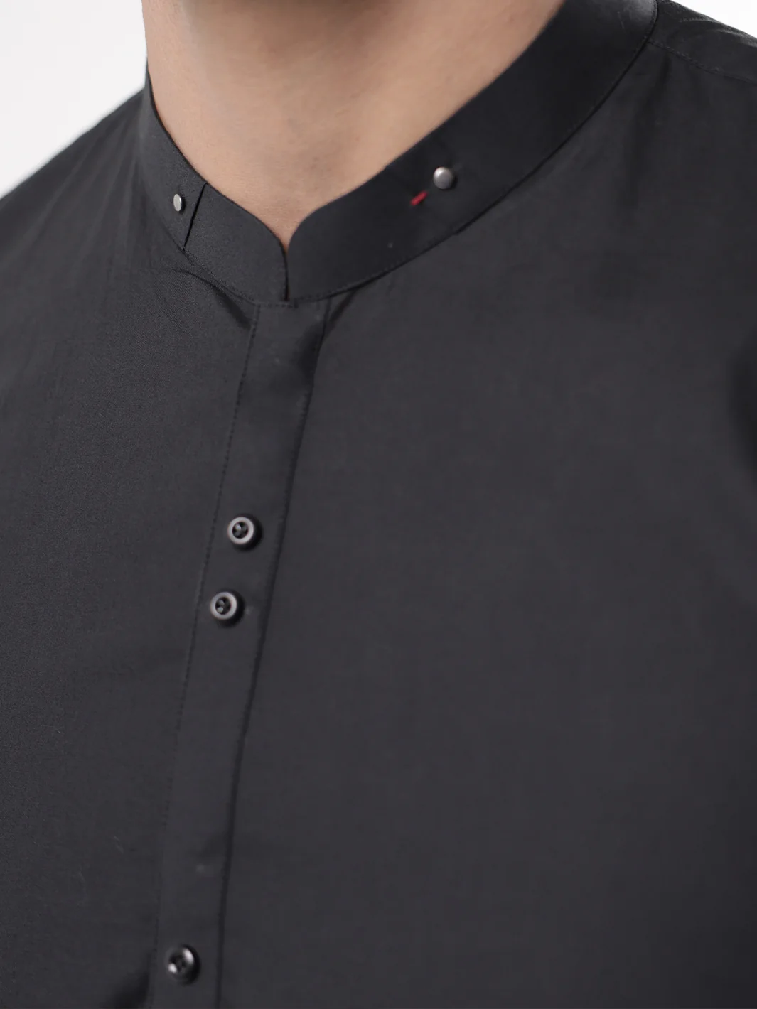 BLACK COTTON KURTA TROUSERS | AL-KT-3221/AM-6332C - Image 2