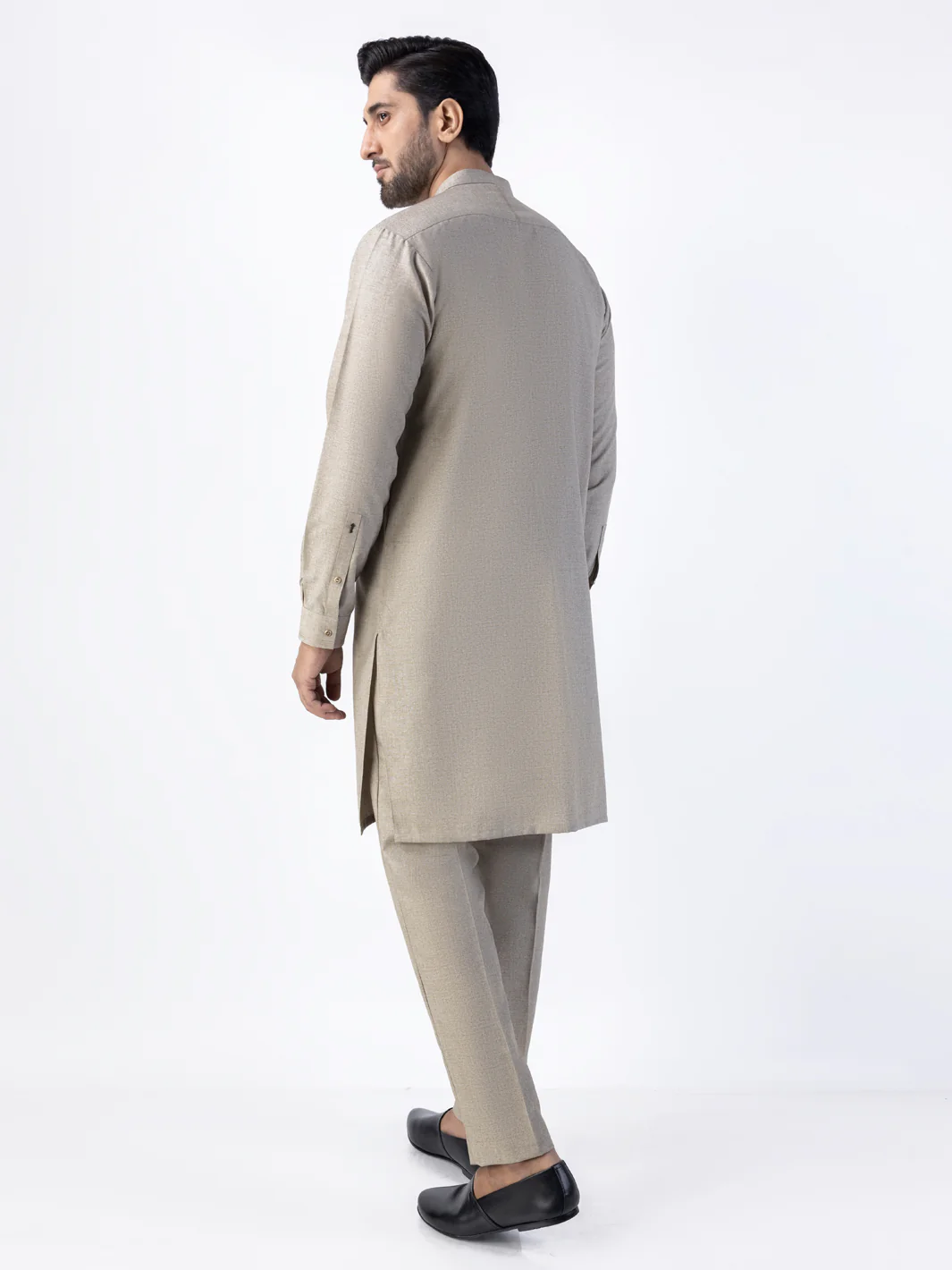 KHAKI BLENDED KURTA TROUSERS | AL-KT-US-04-3024A/AM-6169A - Image 3