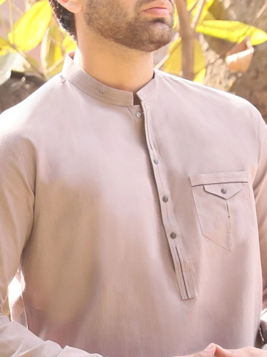 SAND COTTON KURTA TROUSERS | AL-KT-US-2553 V-2 2021 - Image 3