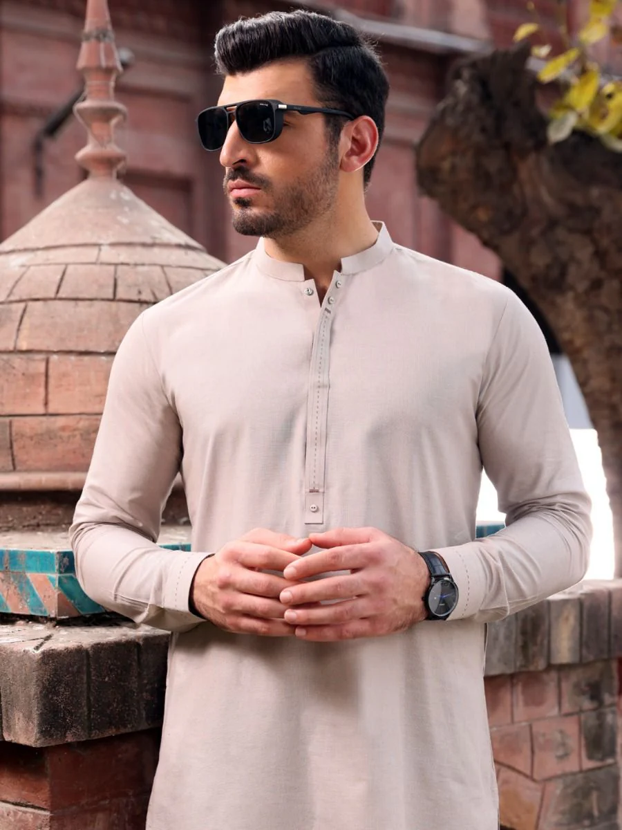 GREY COTTON KURTA TROUSERS | AL-KT-US-2556 V-2 2021 - Image 2