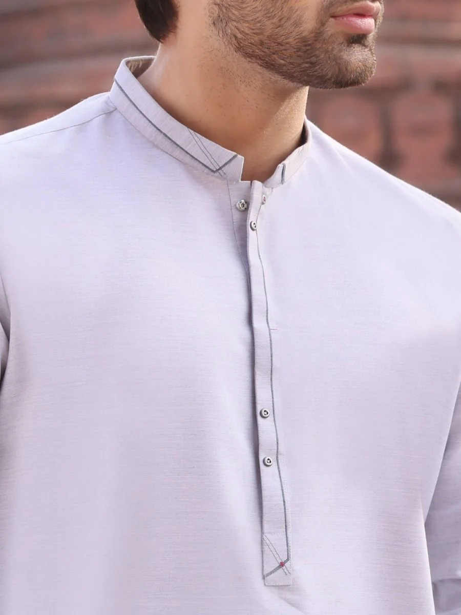 HARBOR GREY VISCOSE KURTA TROUSERS | AL-KT-US-2606 V-2 2021 - Image 2