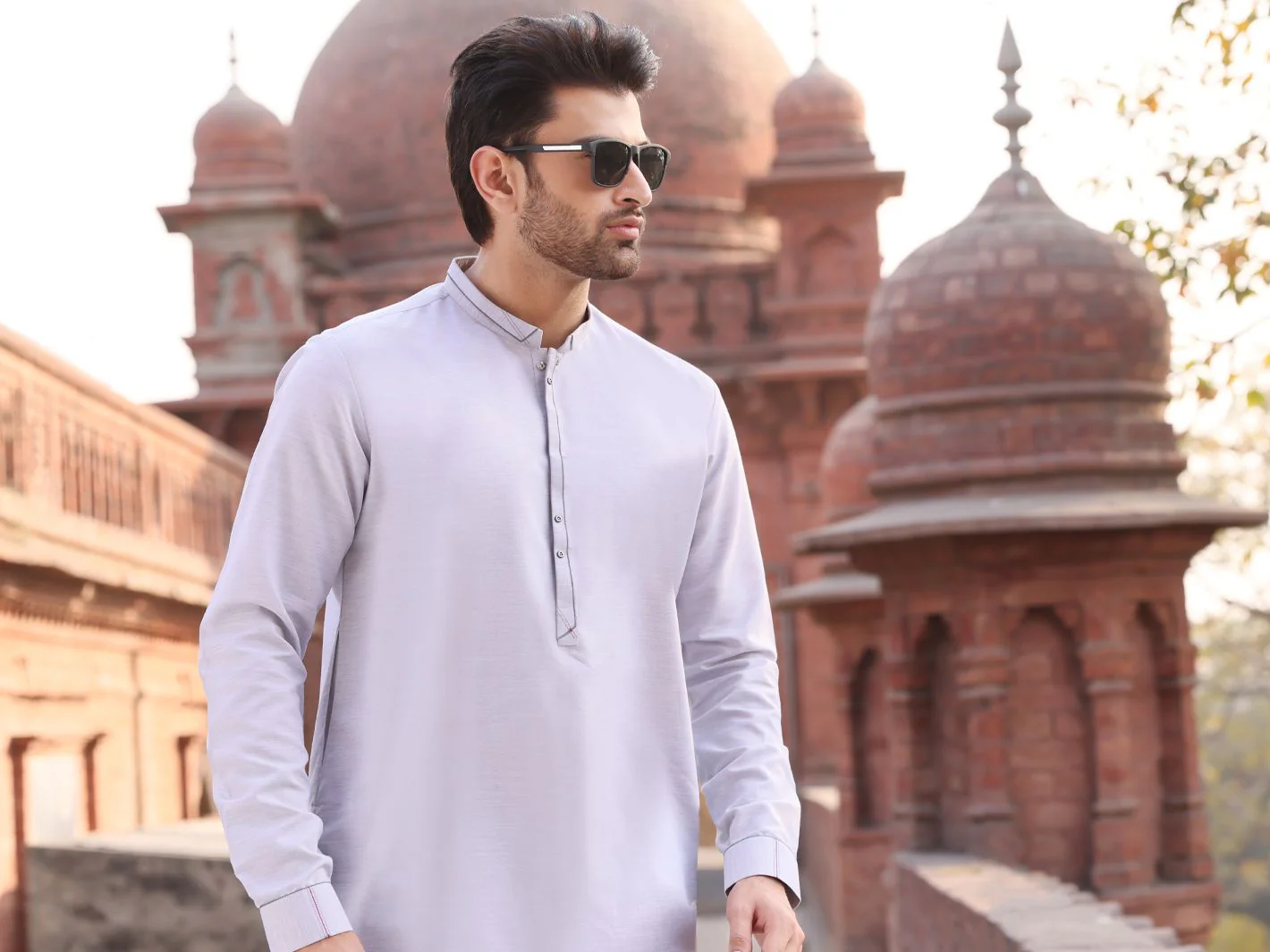 HARBOR GREY VISCOSE KURTA TROUSERS | AL-KT-US-2606 V-2 2021 - Image 3