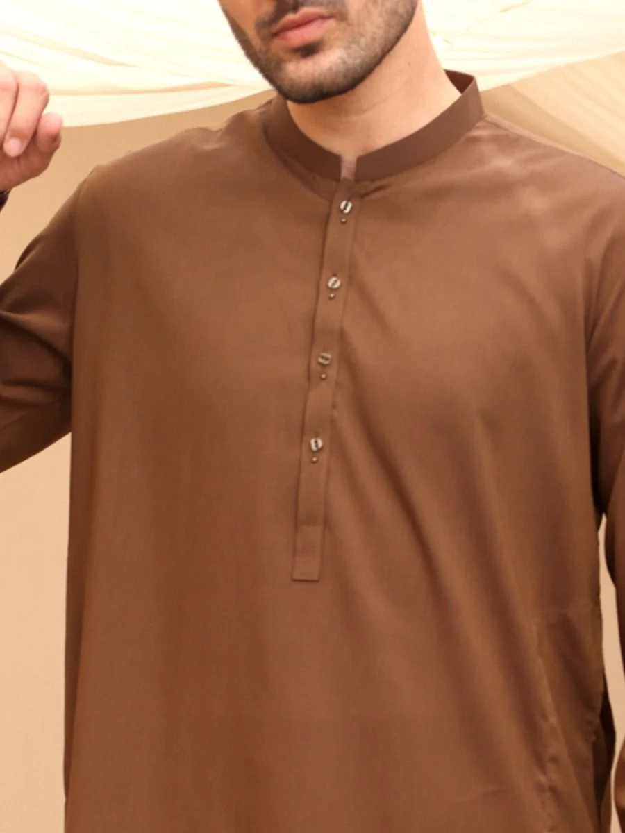 BROWN VISCOSE KURTA TROUSERS | AL-KT-US-2632/AM-920B - Image 2